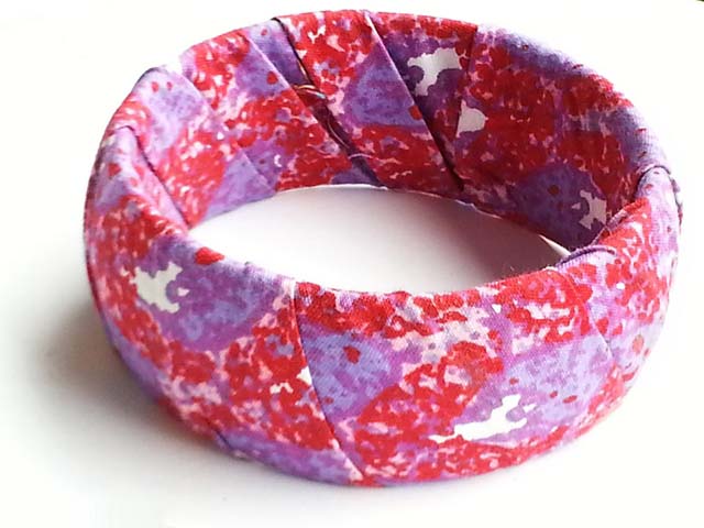 Red-Purple African Print Bangle-DPJ250、mySite、solidvoid