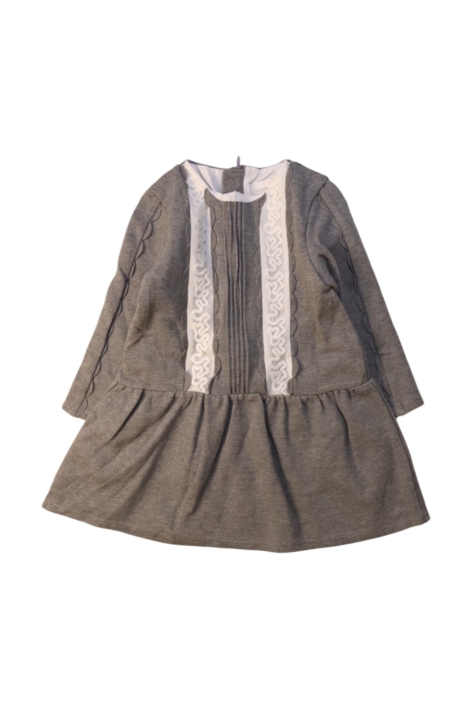 Chloe Lace Detail Long Sleeve Dress 12-18M、mySite、g9winljtr