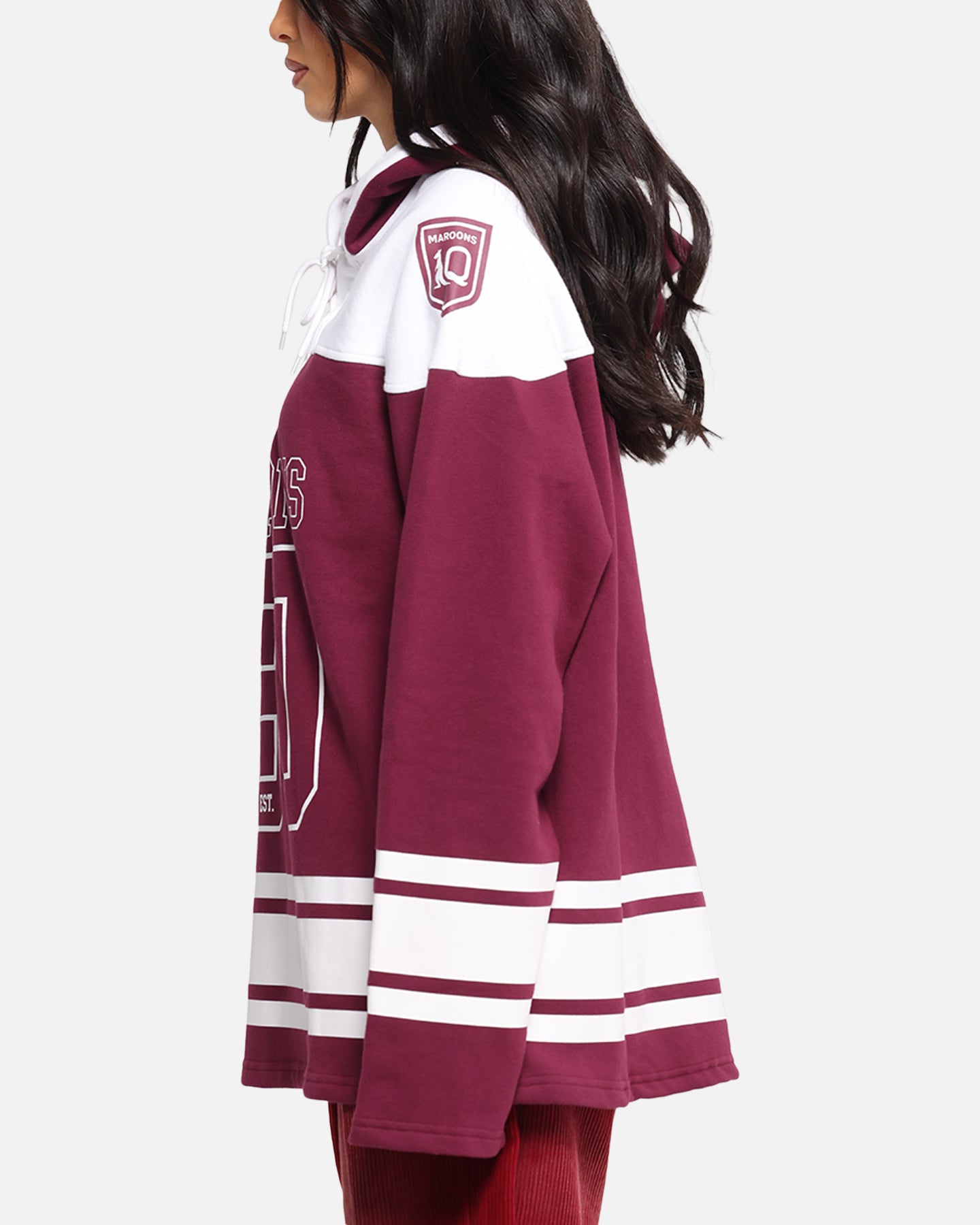 Queensland Rugby League Queensland Maroons Panel Hoodie Maroon、mySite、zt4zffjzw