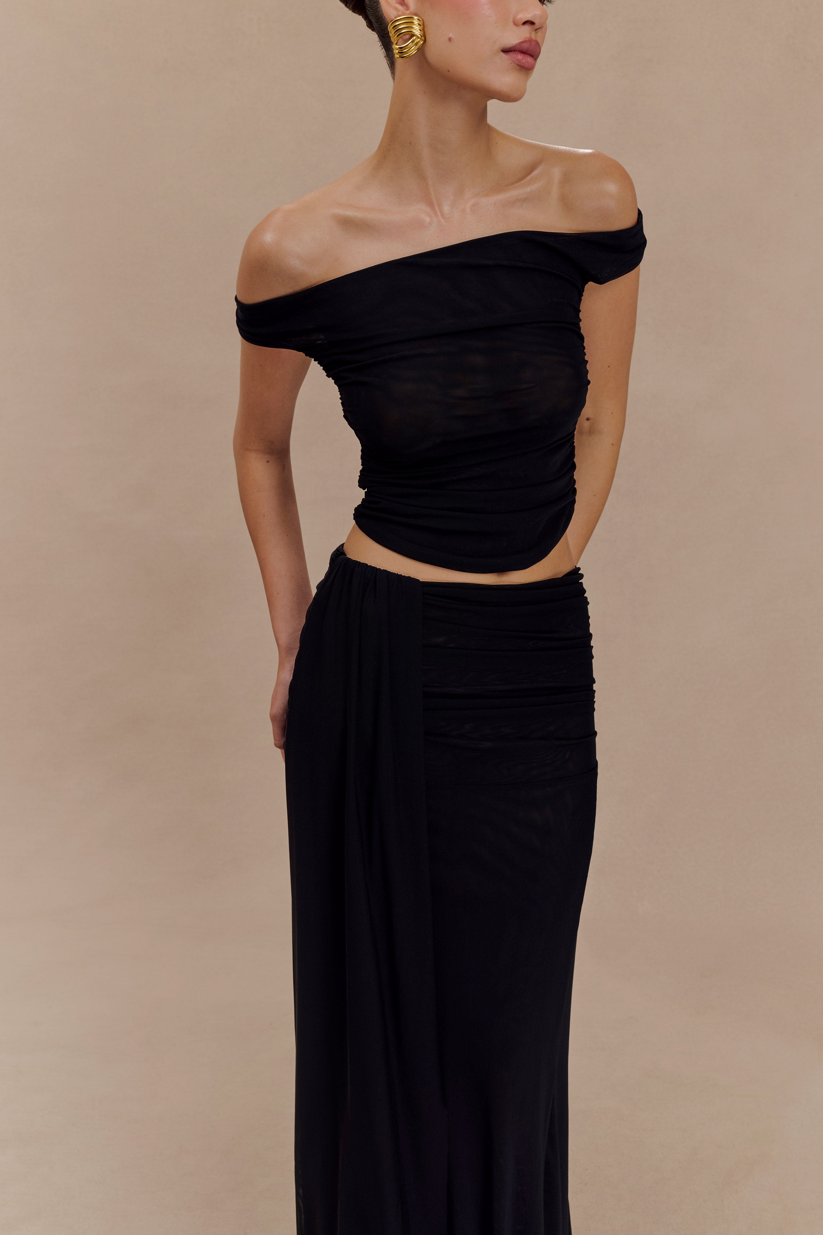 Brooklyn Mesh Crop Top - Black、mySite、solidvoid