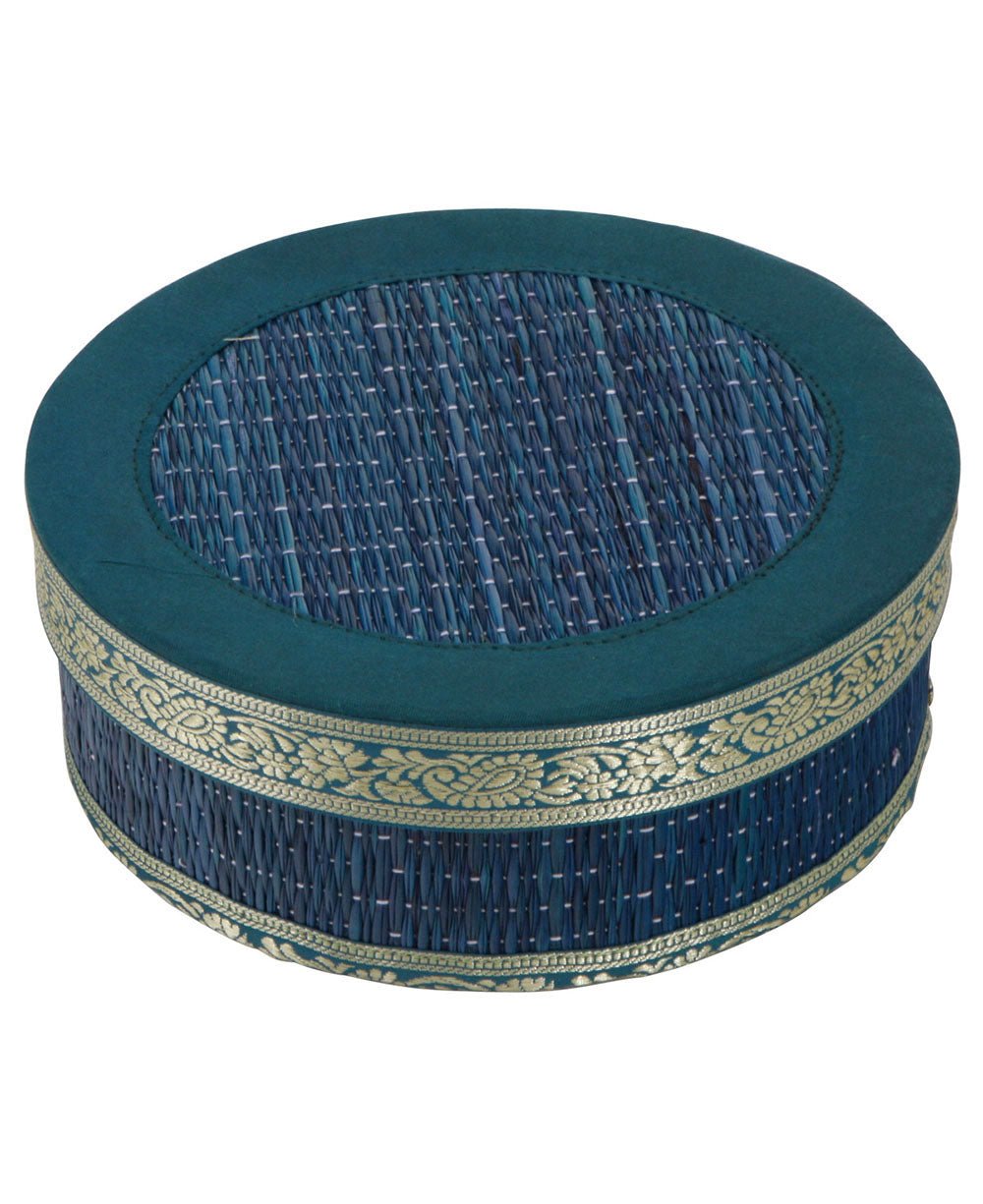 Indian Border Decorative Seagrass Storage Box、mySite、topwebapps