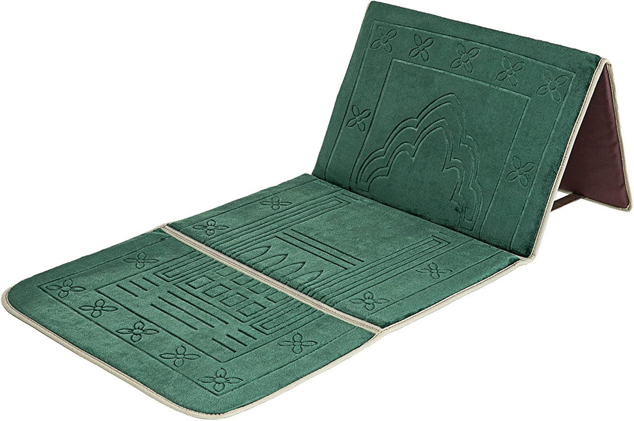Foldable Prayer Rug with Back Rest (Green)、mySite、topwebapps