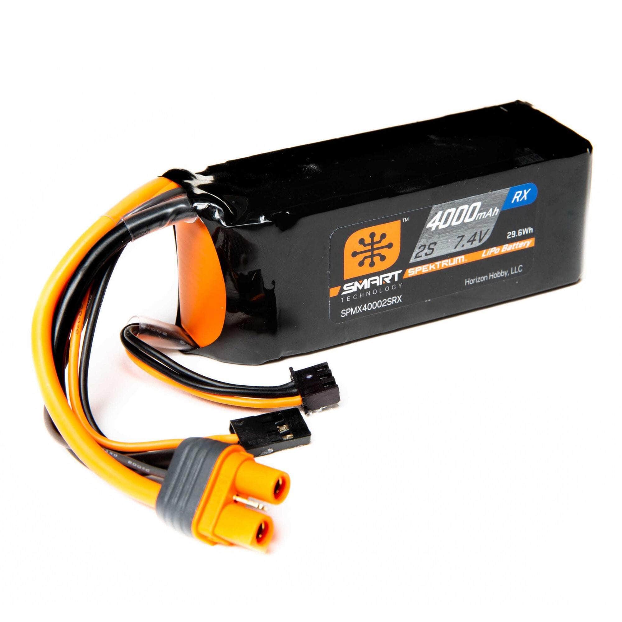  SPMX40002SRX, Spektrum RC Losi DBXL 2.0 2S Smart LiPo Battery Pack (7.4V/4000mAh) w/IC3 Connector、mySite、merchandisen