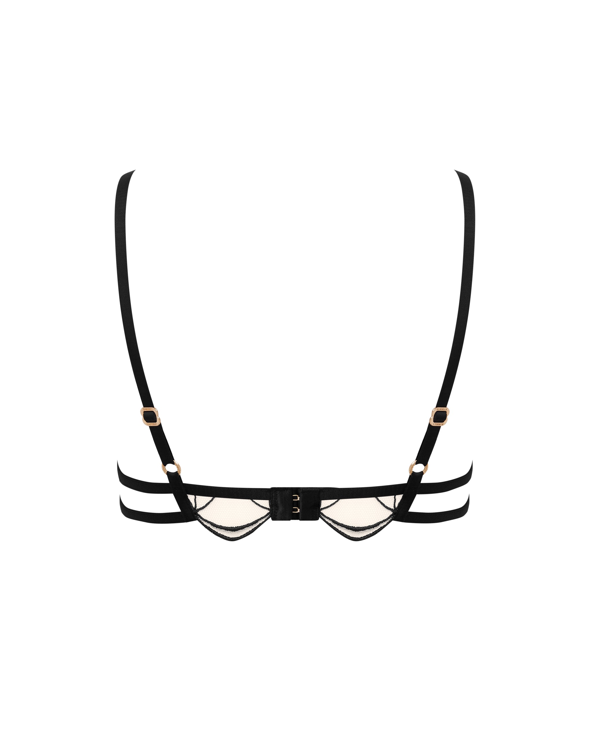 Marceline Embroidered Sheer Bra Black、mySite、bengalsvssteelers