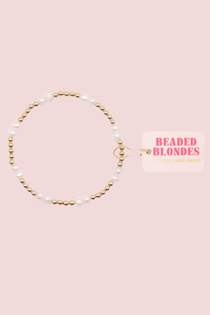 Coastal Pearl Beaded Bracelet- S/M、mySite、hinf8tx79