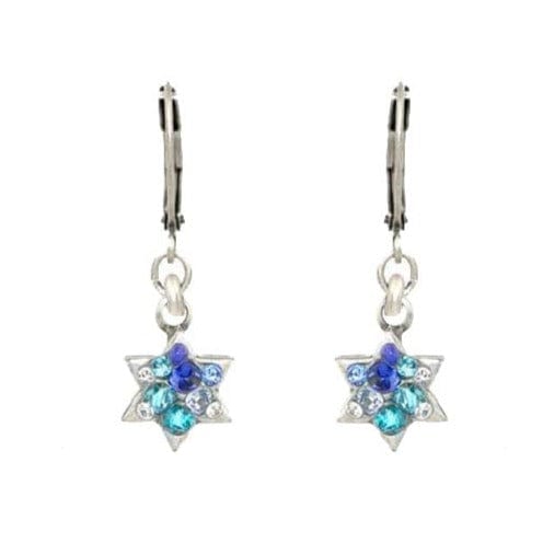 Blue Crystal Star of David Earrings by Michal Golan、mySite、topwebapps