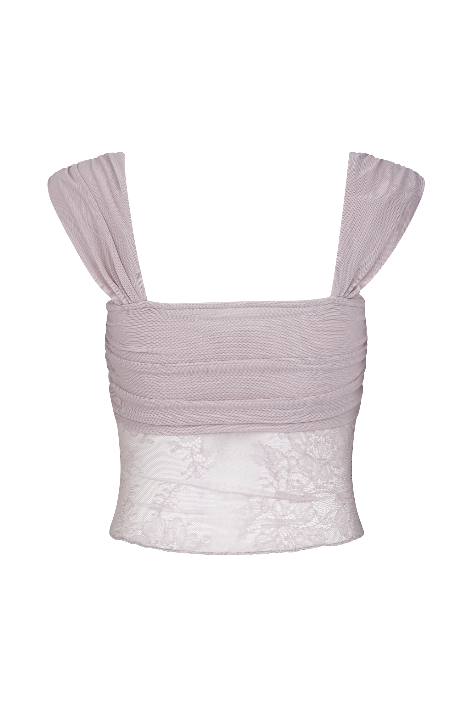 Guinevere Lace And Mesh Top - Lilac、mySite、solidvoid