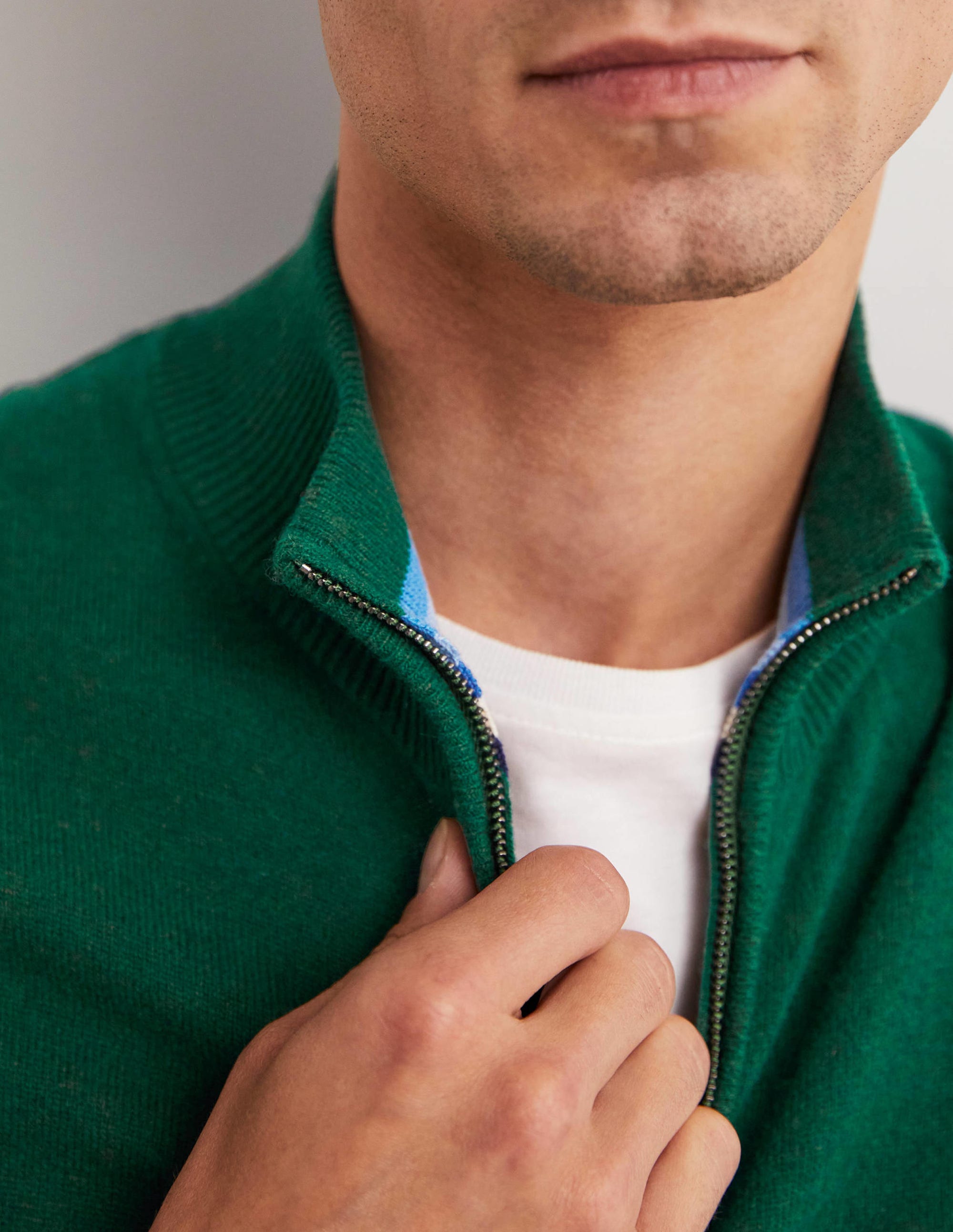  Lambswool Half-Zip-Forest Green、mySite、ashleygrahame