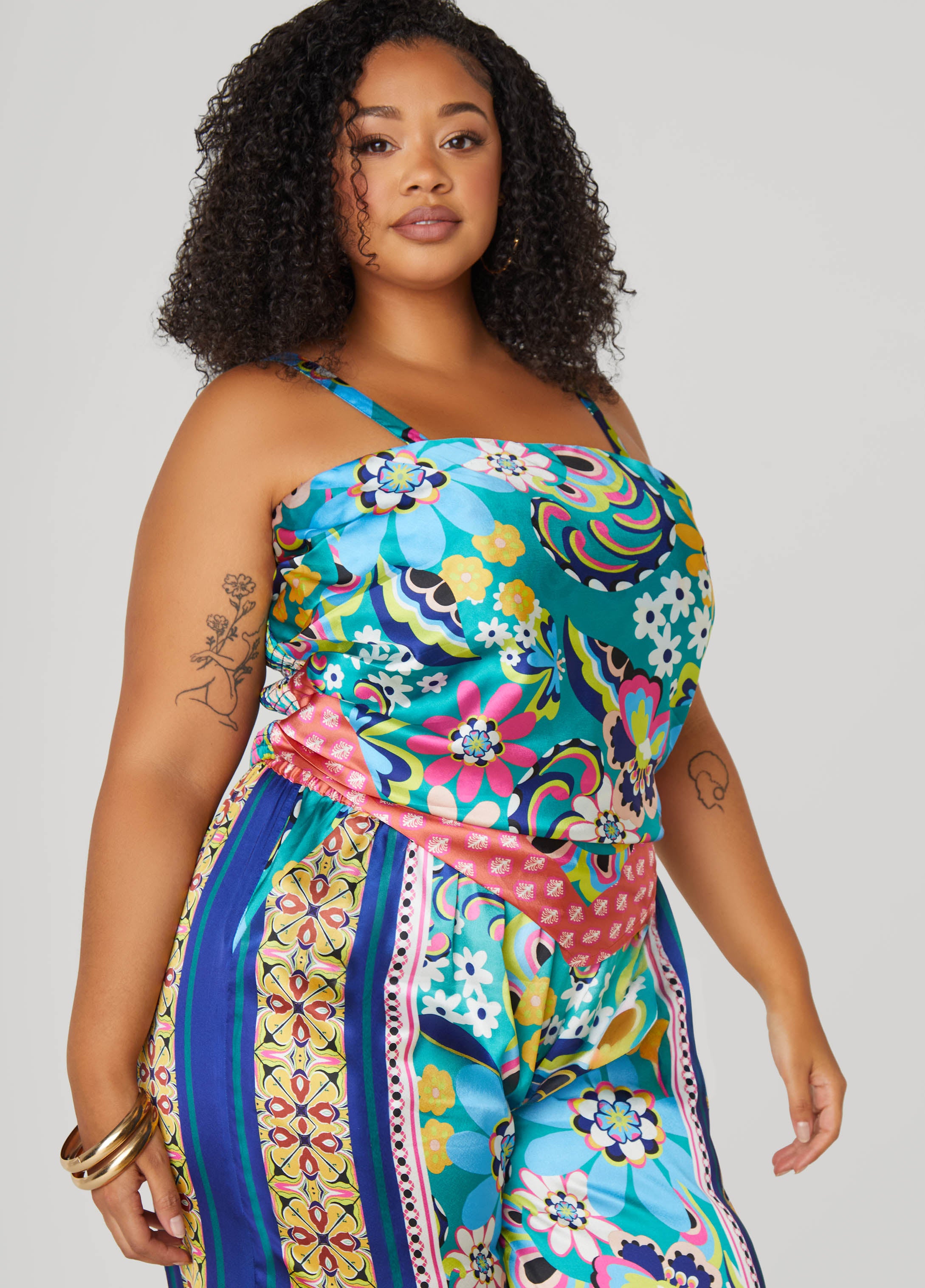 Shirred Scarf Satin Top、mySite、bengalsvssteelers