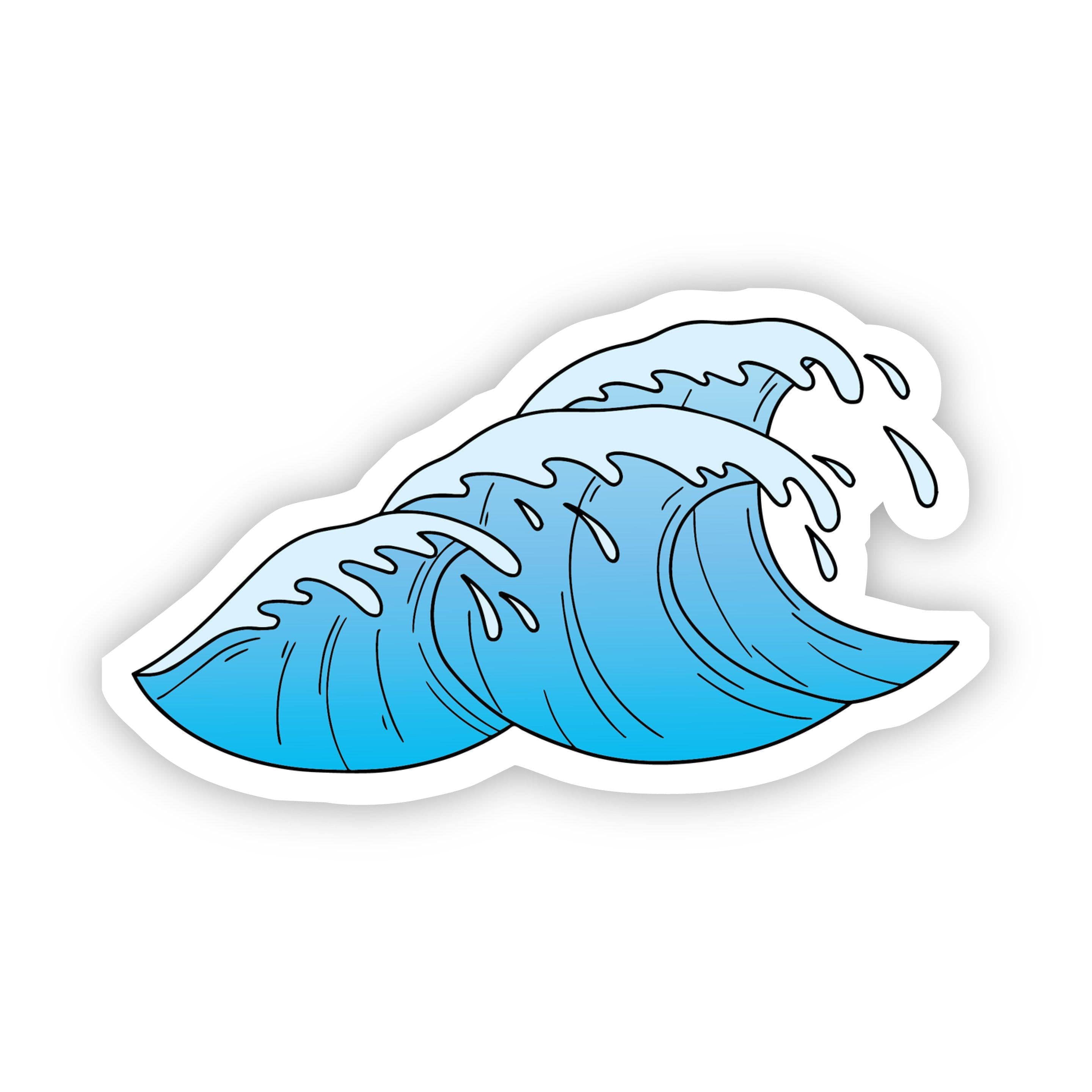  Blue Waves Aesthetic Sticker、mySite、elrpsem3k