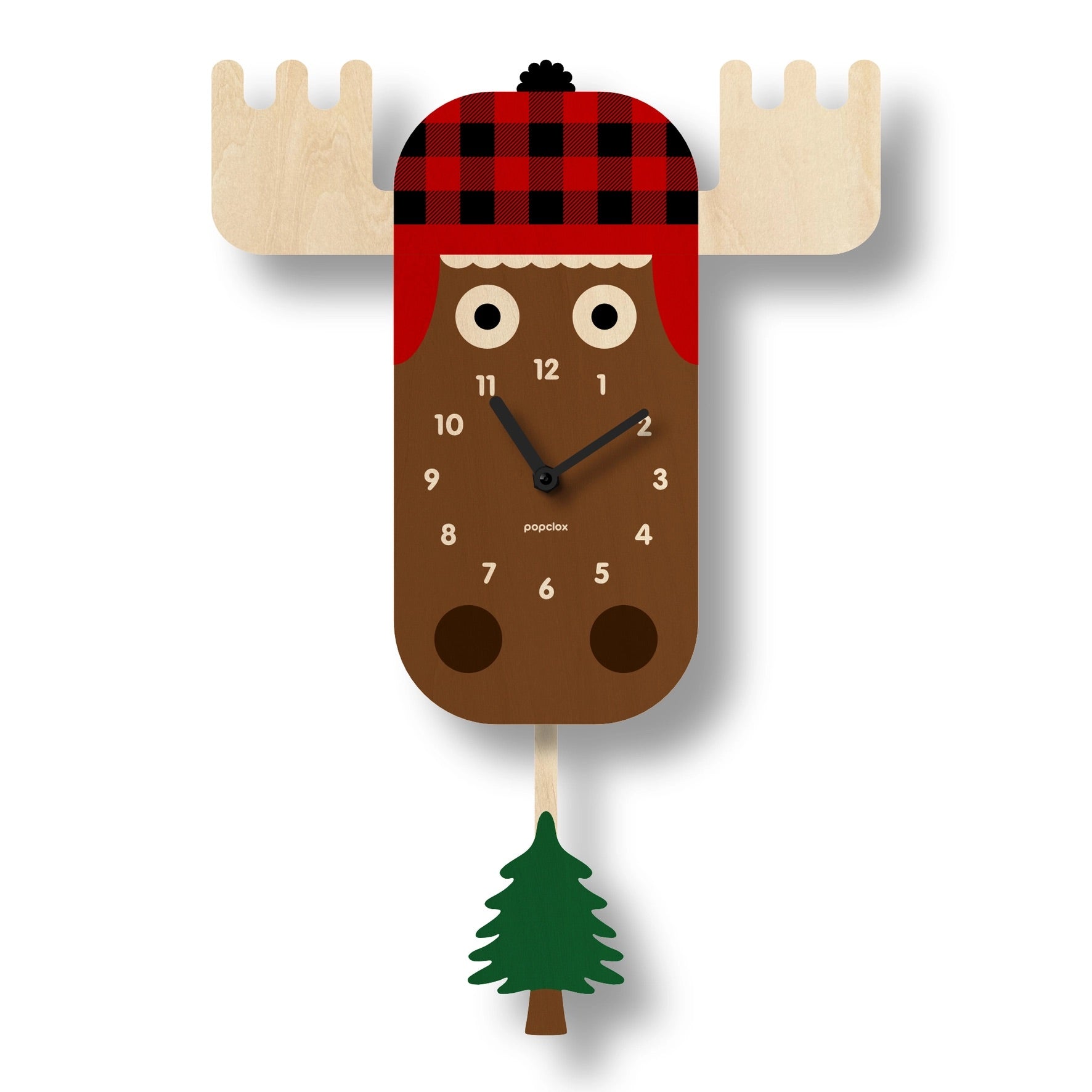 Moose Pendulum Clock - Wood、mySite、g9winljtr