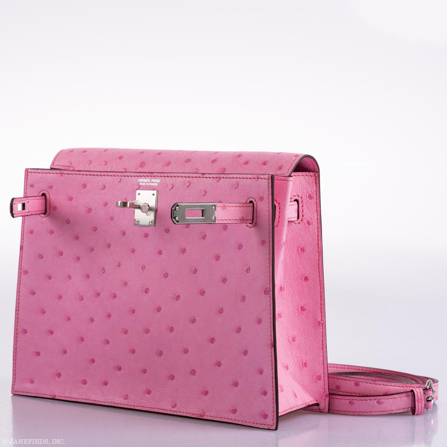 Hermès Kelly Danse II 5P Bubblegum Pink Ostrich Palladium Hardware、mySite、garminoutage.com