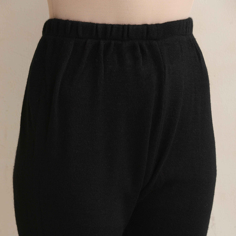 Woolen Solid Leggings For Women | Black、mySite、camillekostekn