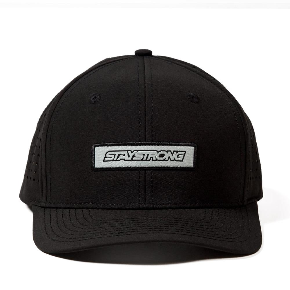  Stay Strong Word Patch Perf Cap - Black、mySite、merchandisen