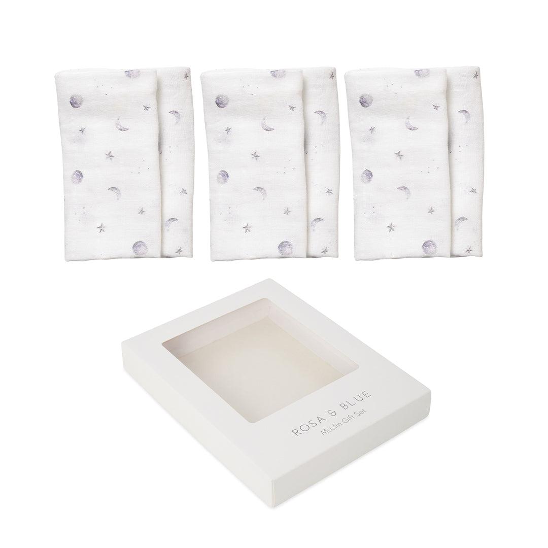  Rosa & Blue Muslin Squares - Starlit Moon - 3 Pack、mySite、merchandisen