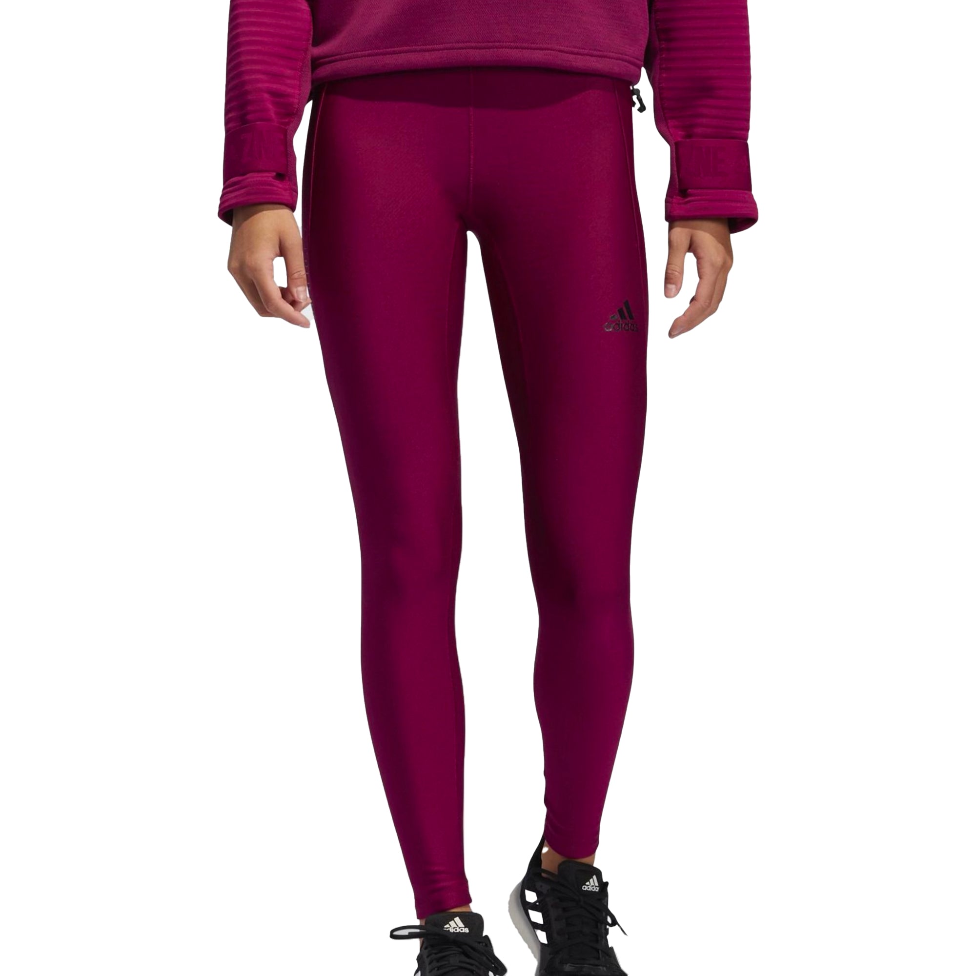 adidas Women's Alphaskin Cold.RDY Long Tights Power Berry、mySite、noshort