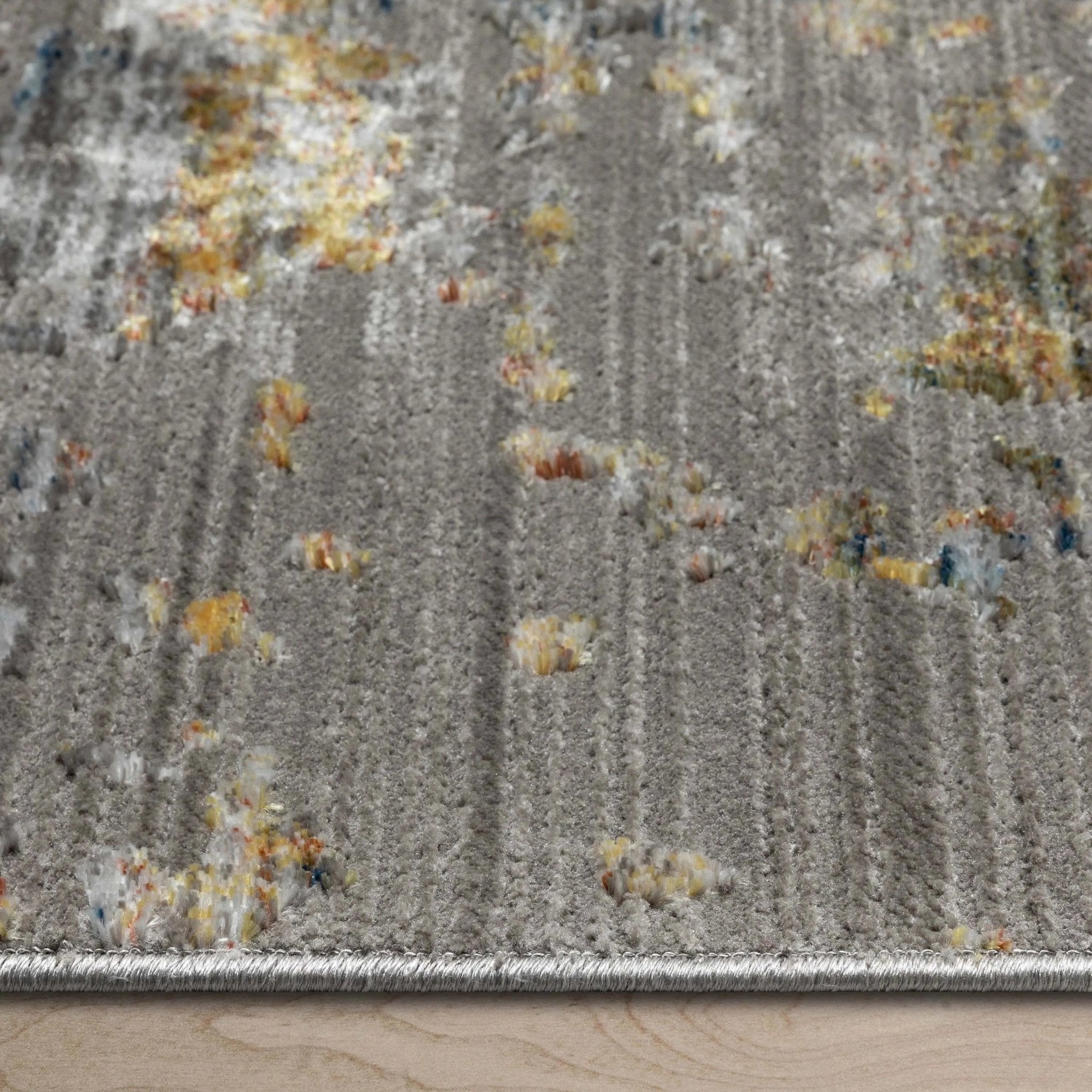 Abstract Modern Distressed Grey Multi High-Low Rug、mySite、gigharbornorthrealestate