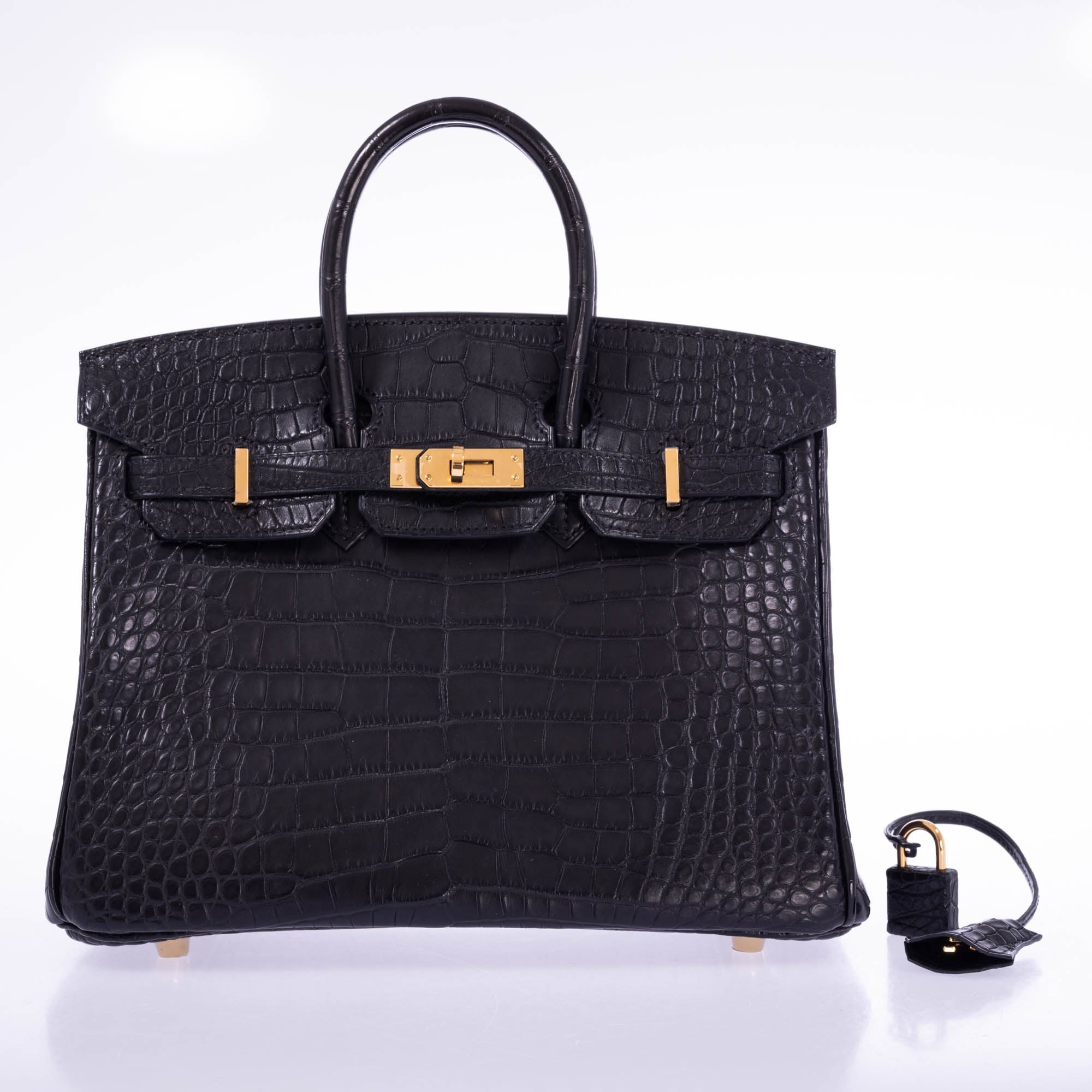 Hermès Birkin 25 Black Matte Alligator Gold Hardware、mySite、garminoutage.com