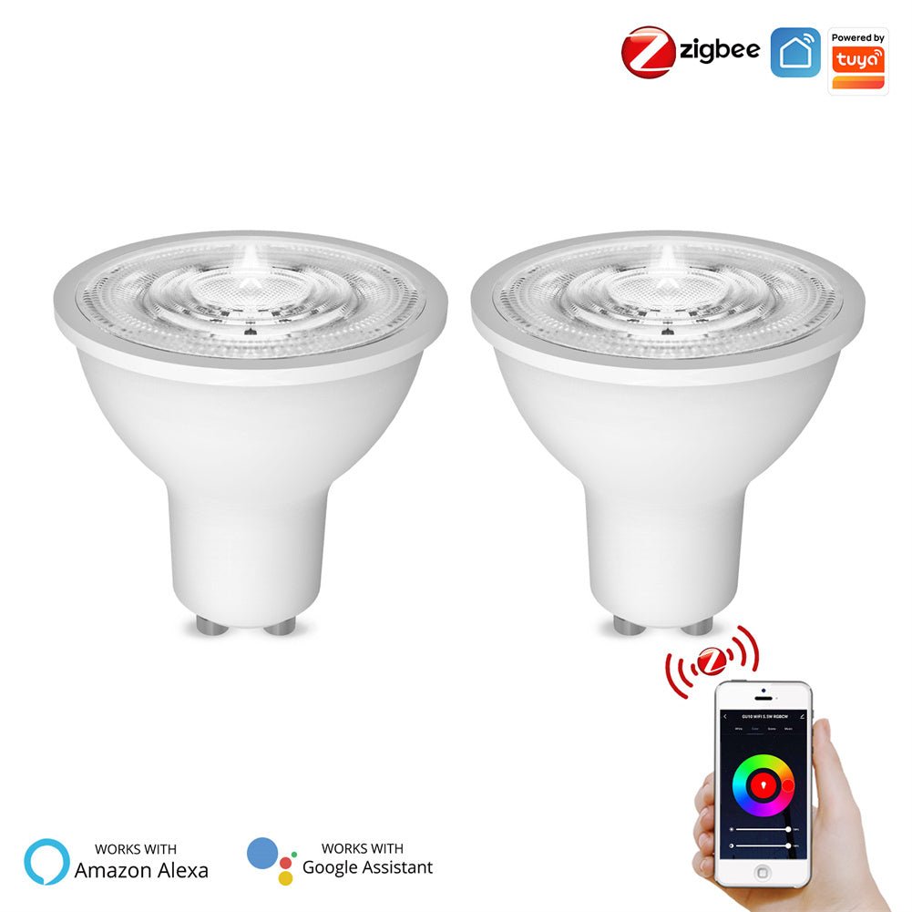 ZigBee GU10 Smart Sync Full Color LED Dimmable Party Light Bulbs RGBCCT 2200-6500K C+W 5W、mySite、fannypackpong