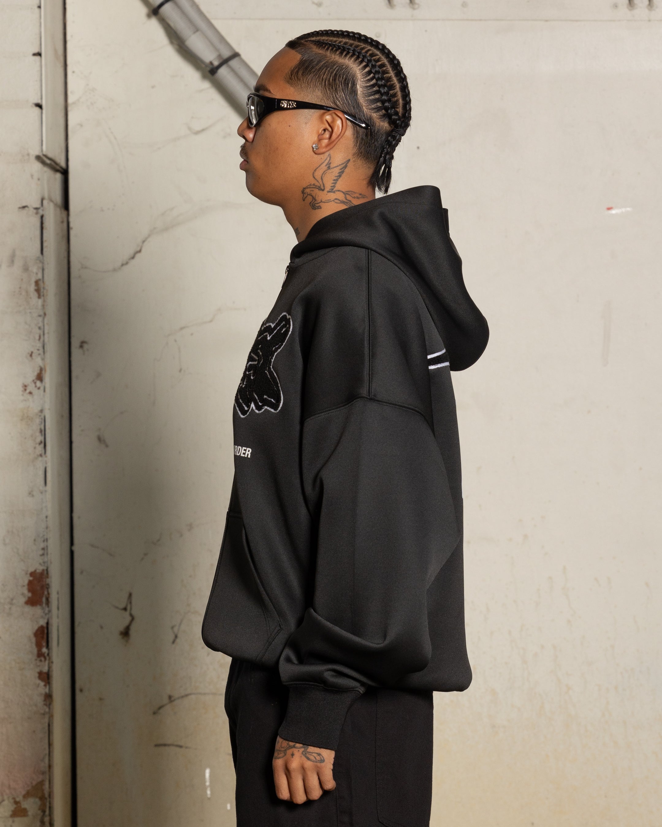 Loiter X The Anti Order Zip Hoodie Black、mySite、zt4zffjzw