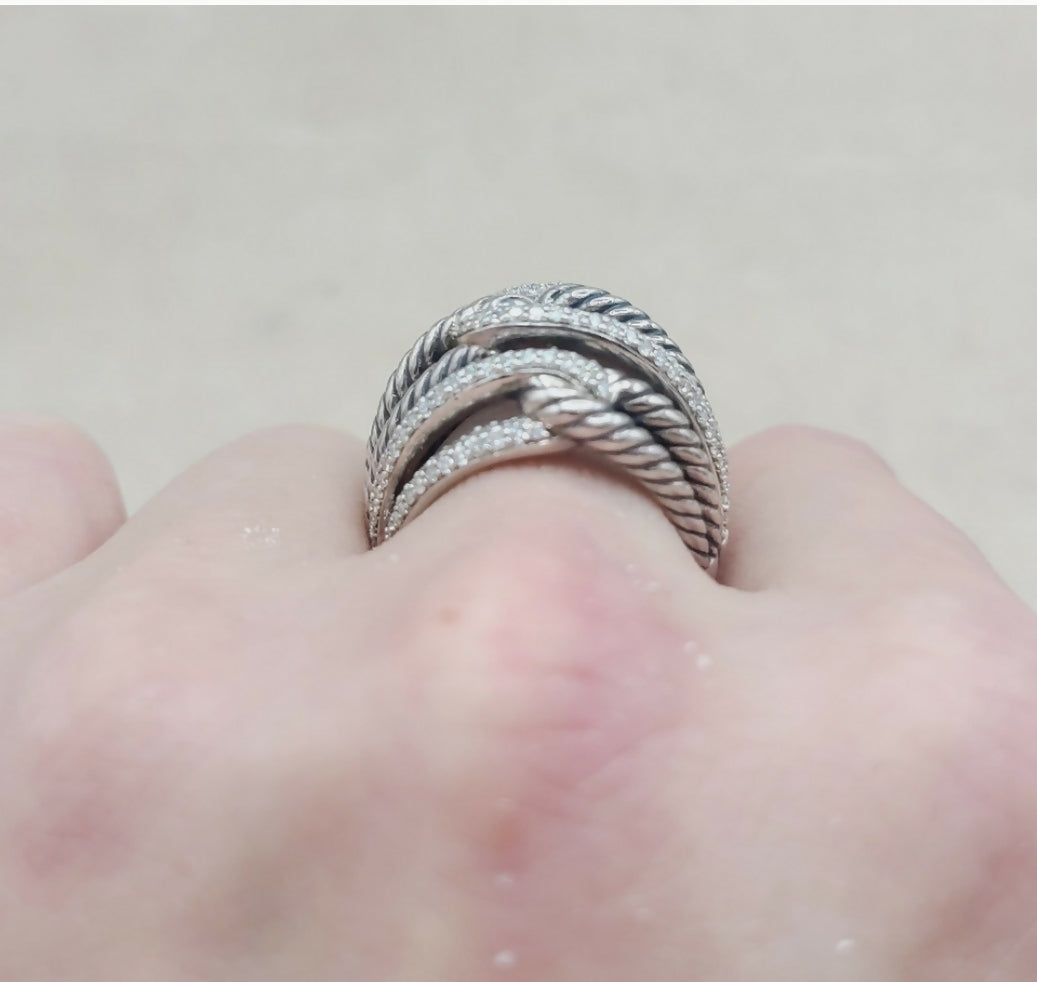 David Yurman Labyrinth Quadruple-Loop Ring 鈥?Diamonds、mySite、hinf8tx79