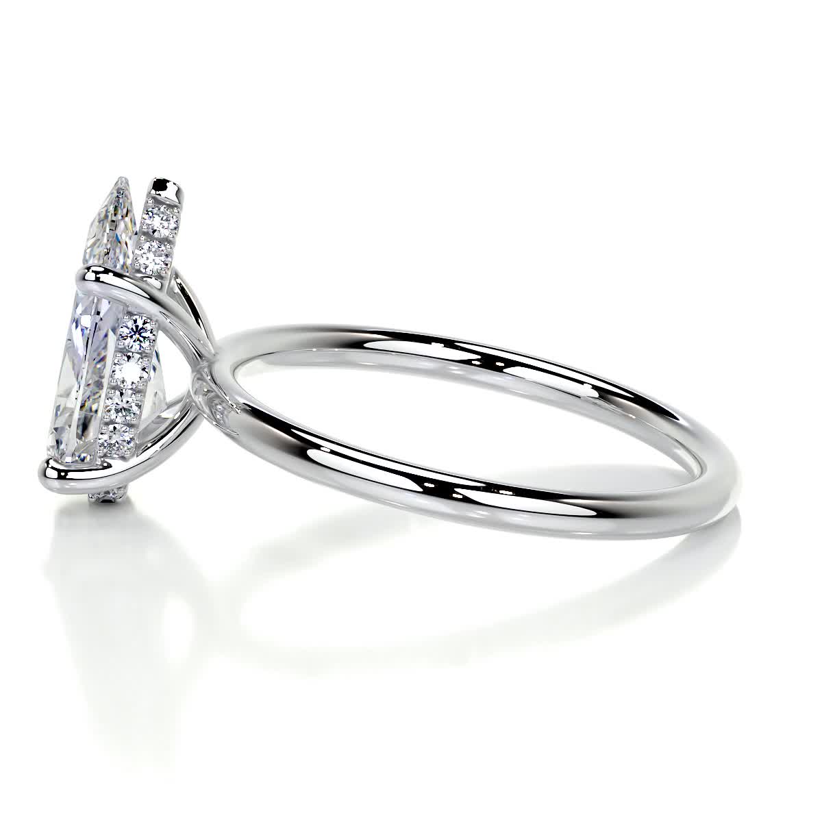 Willow Lab Grown Diamond Ring -18K White Gold、mySite、hinf8tx79