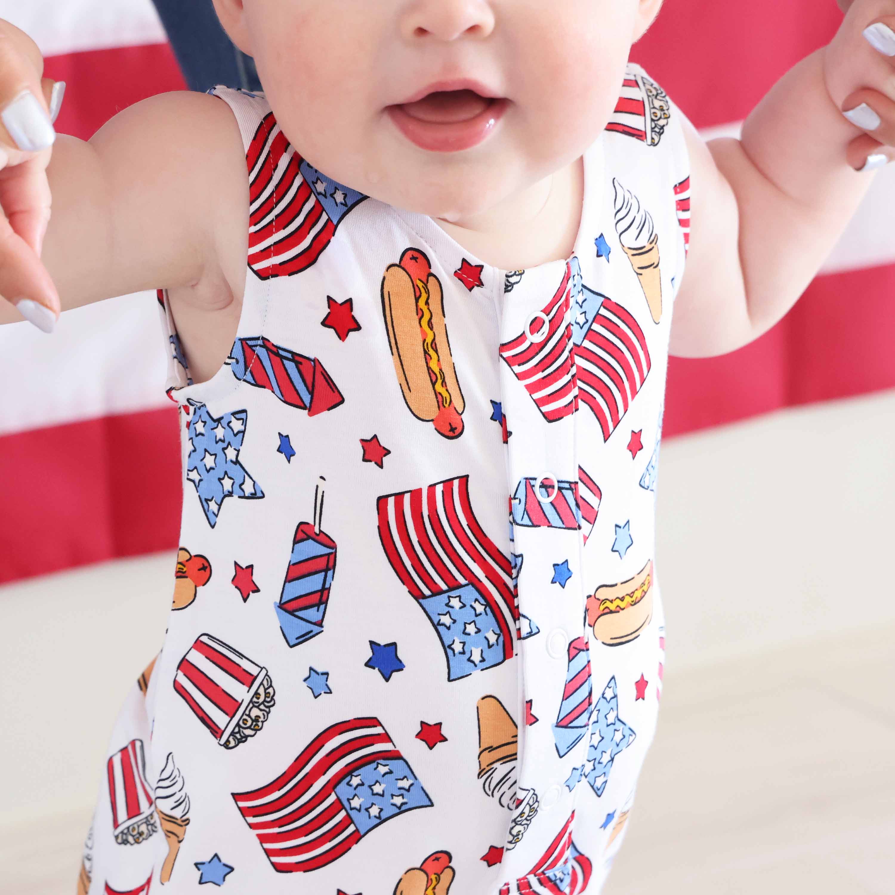  Sleeveless Snap Romper | Party in the USA Fireworks、mySite、layawaytickets