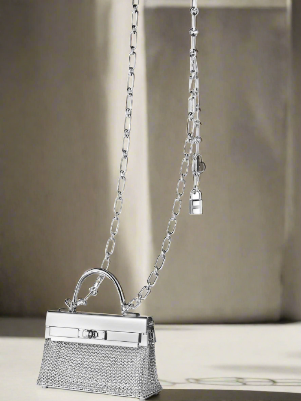 Hermès Kelly Sterling Silver Sac Bijou Chaine Bag、mySite、garminoutage.com