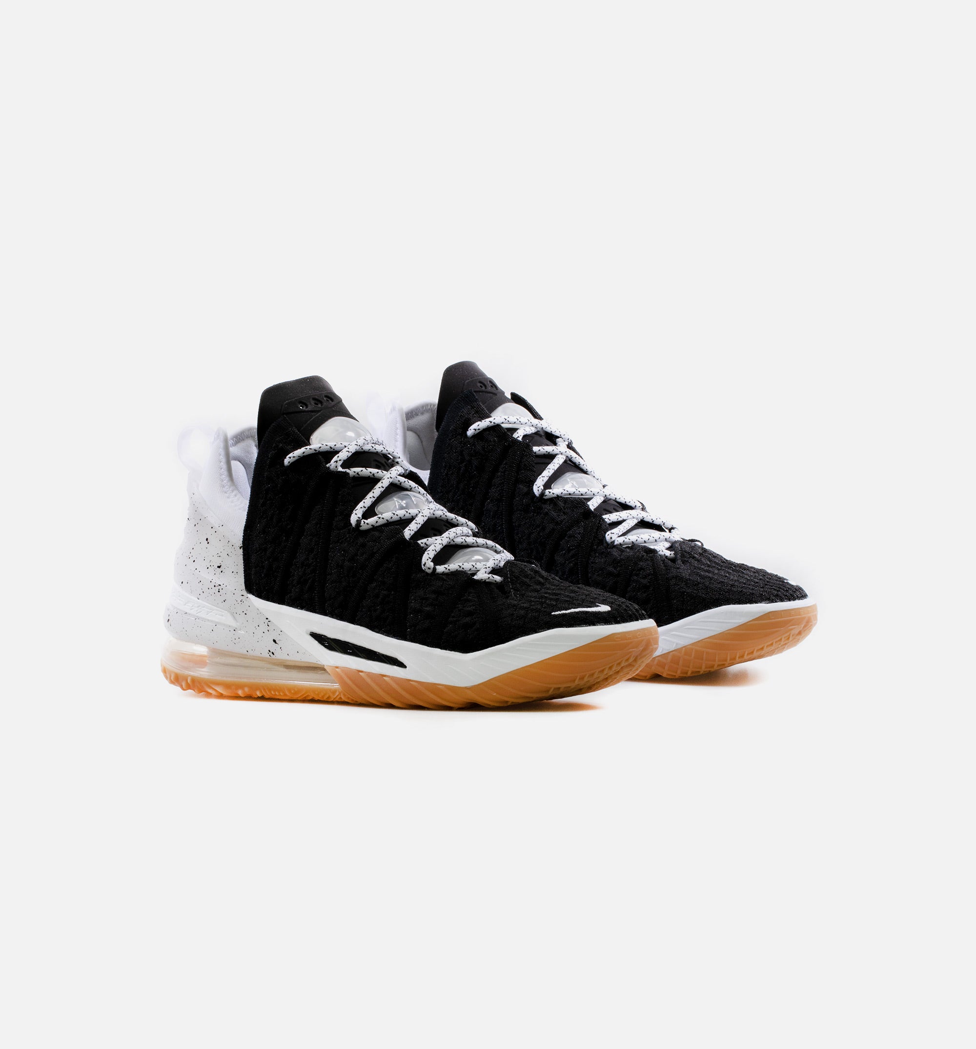 Lebron 18 Black Gum Mens Basketball Shoe -Black/White、mySite、dreamappss