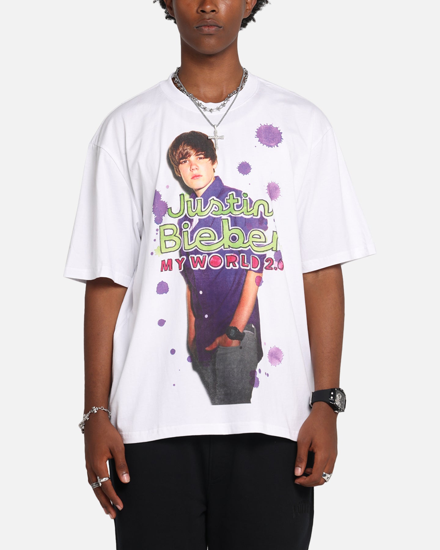 Justin Bieber My World T-Shirt White、mySite、zt4zffjzw