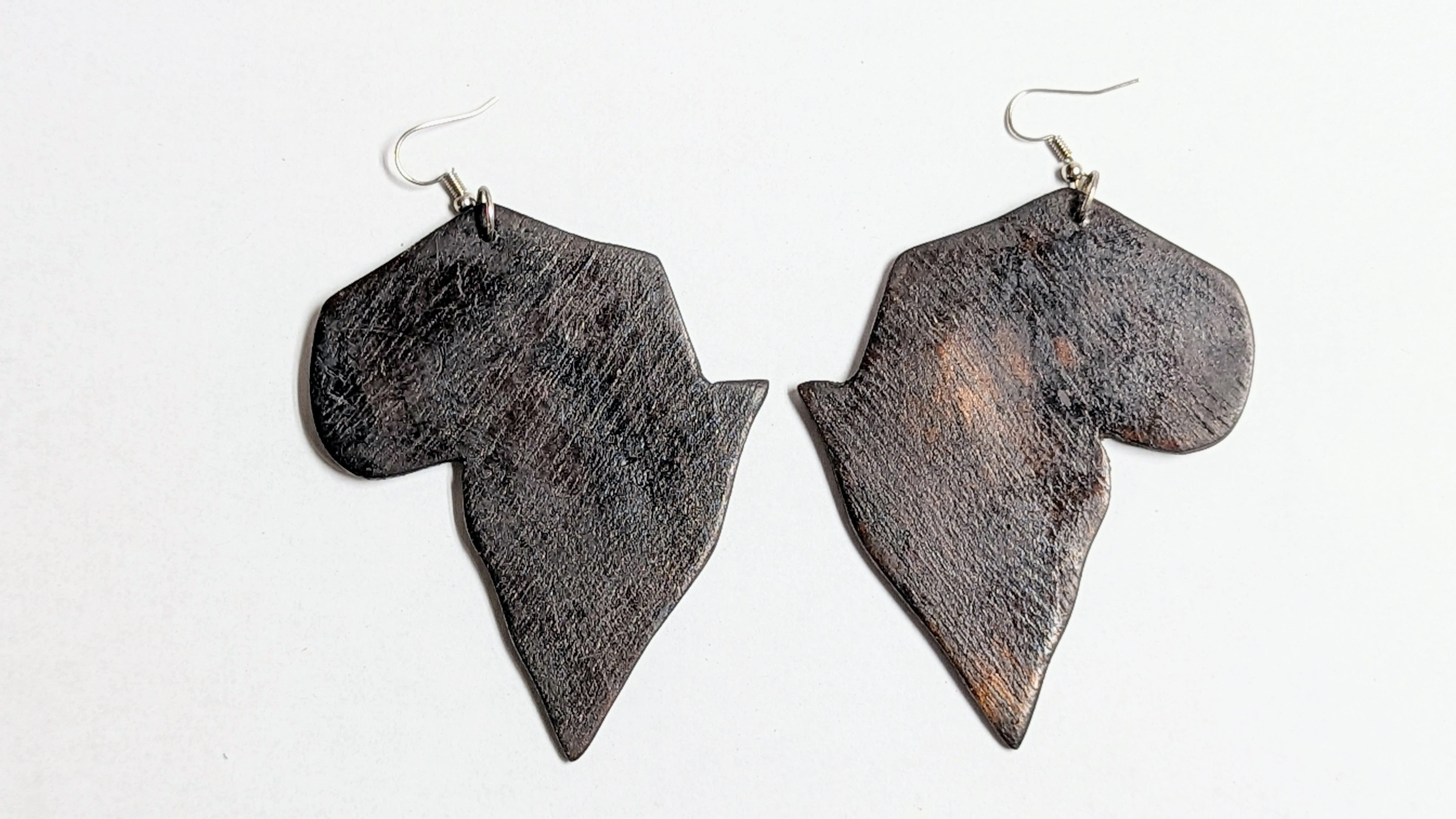 Afrifa Wooden Coffee-Brown Map of Africa Earrings by Dupsie's-DPJMOAGE12、mySite、solidvoid
