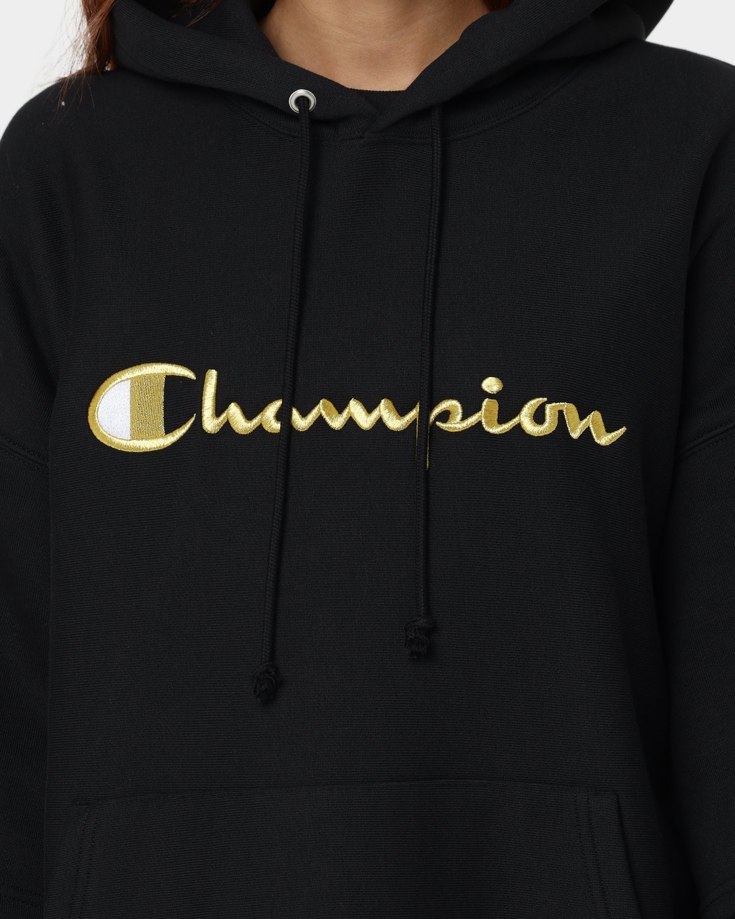 Champion Reverse Weave Double Layer Hoodie Black/Gold、mySite、zt4zffjzw