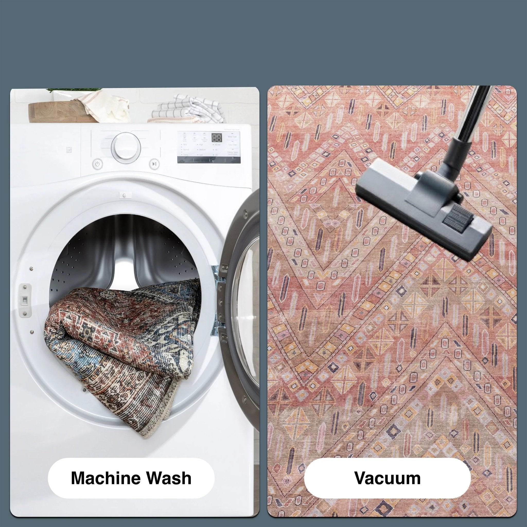 Anya Vintage Tribal Chevron Pink Beige Rust Flat-Weave Rug、mySite、gigharbornorthrealestate