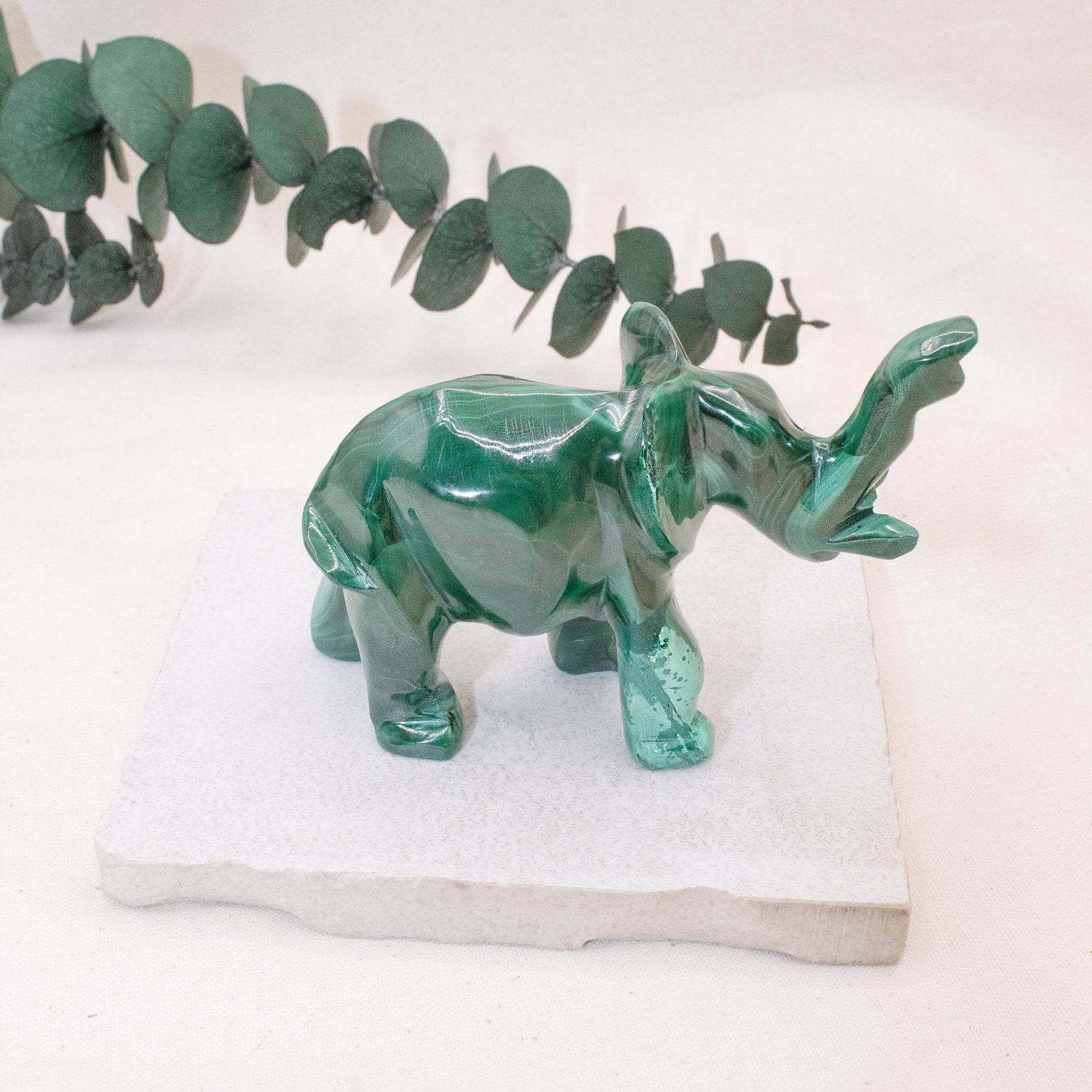 Genuine Malachite Elephants - Hand Carved - 1 of a Kind、mySite、hinf8tx79
