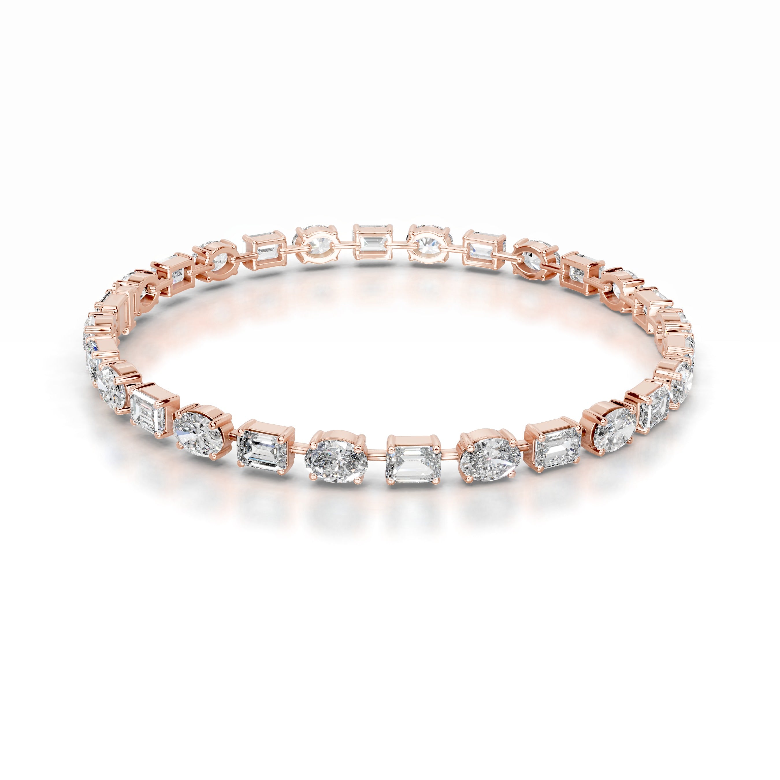 Sharon Lab Grown Diamond Tennis Bracelet - 14K Rose Gold、mySite、hinf8tx79