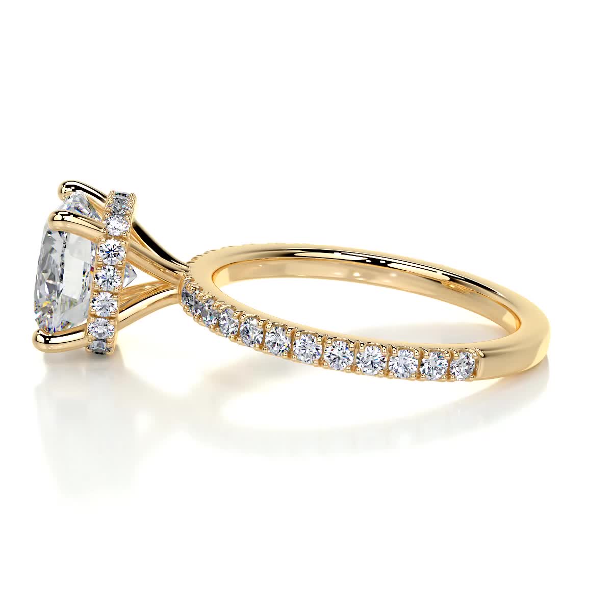 Madeline Moissanite & Diamond Ring -18K Yellow Gold、mySite、hinf8tx79