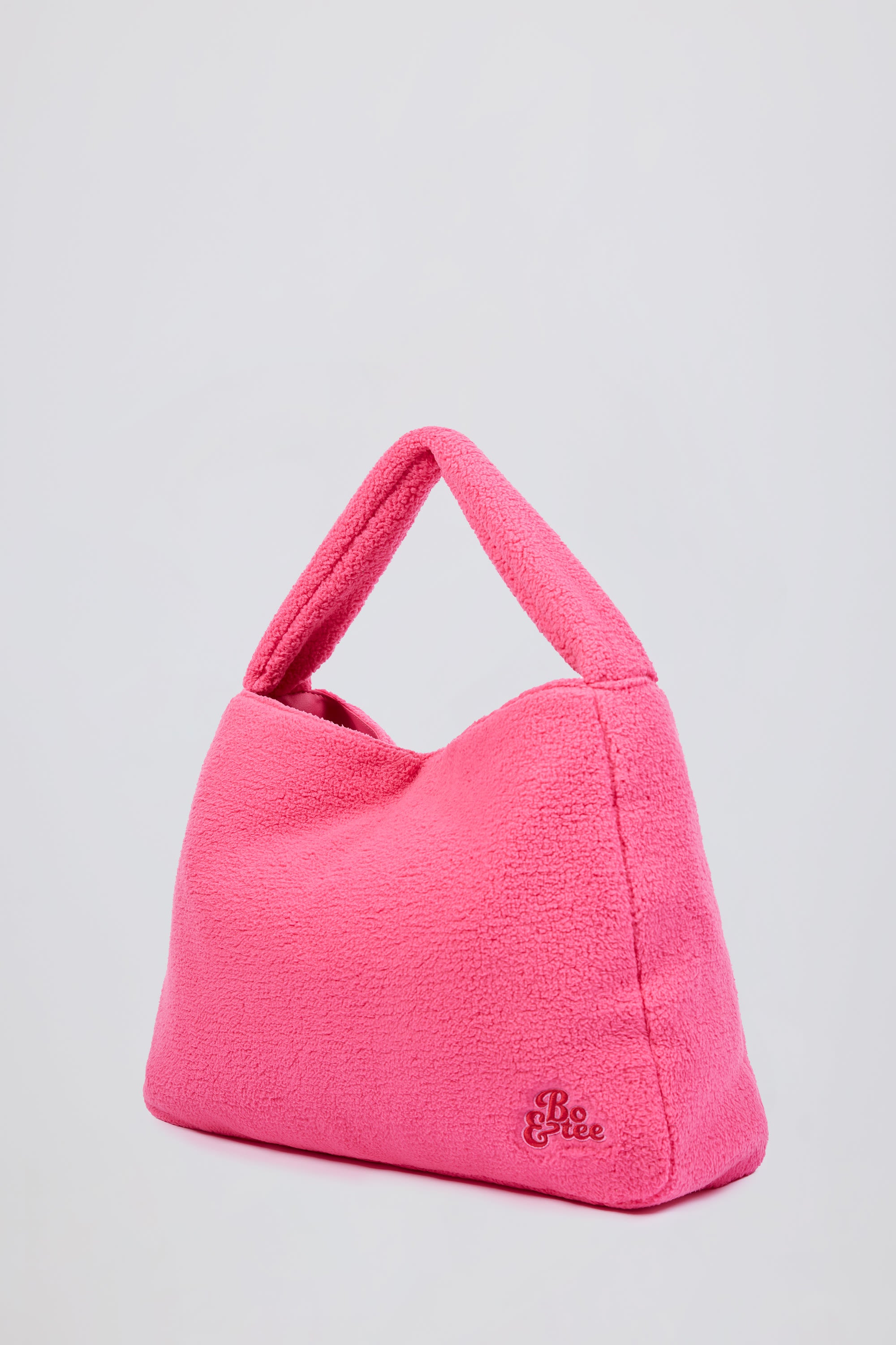 Oversized Fleece Tote Bag in Hot Pink、mySite、solidvoid