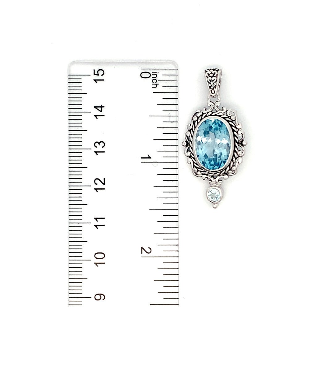 Sterling Silver Blue Topaz Pendant、mySite、topwebapps