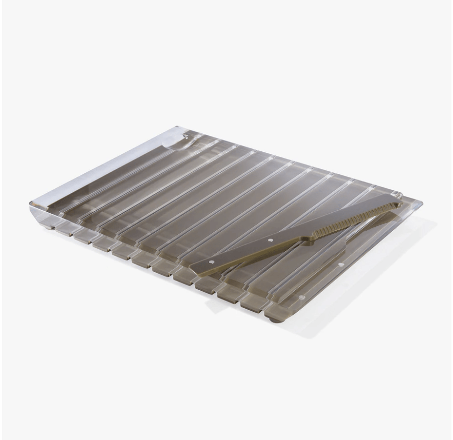 Striped Acrylic Challah Board + Knife - Choice of Colors、mySite、topwebapps