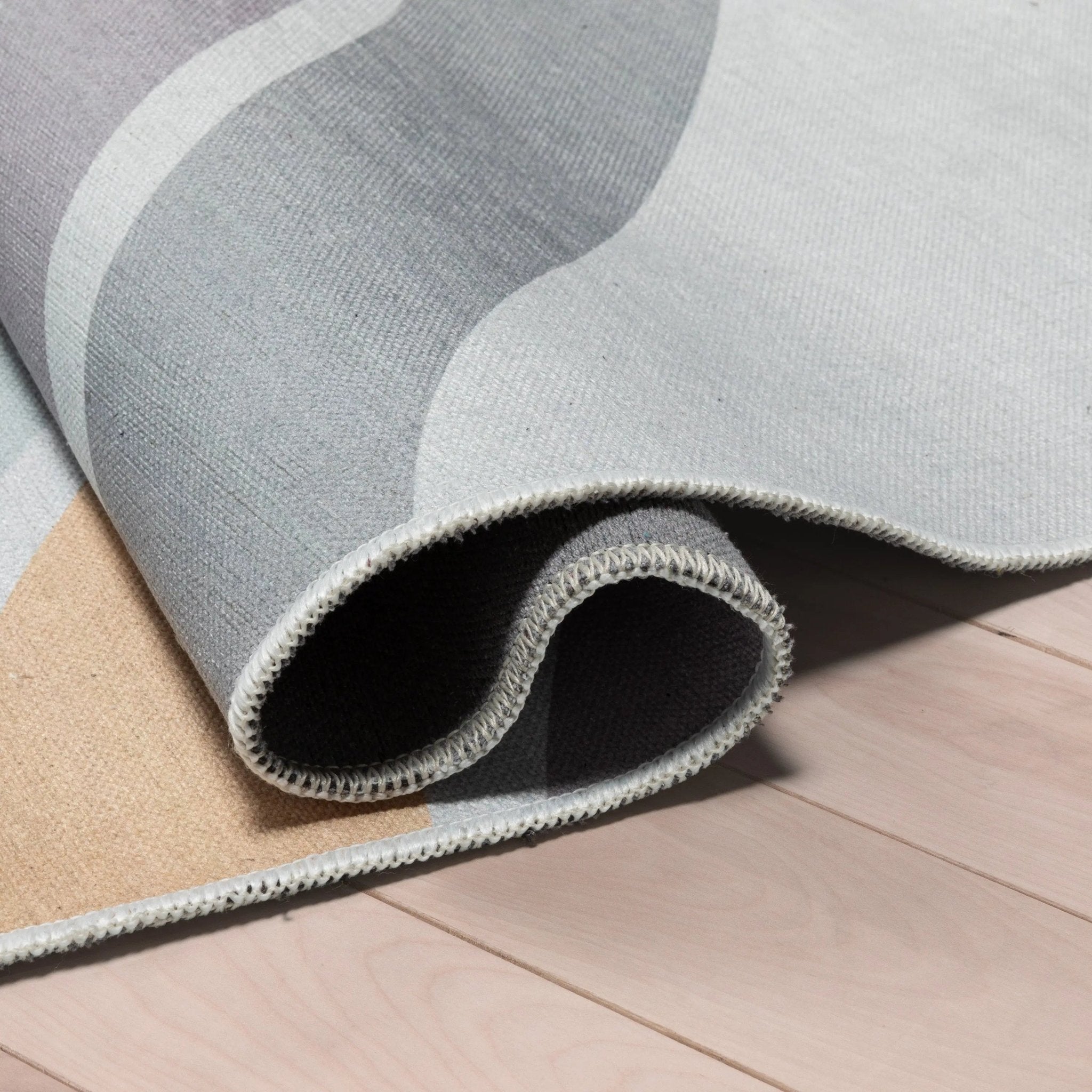 Curved Rainbow Modern Multi Color Purple Area Flat-Weave Rug、mySite、gigharbornorthrealestate