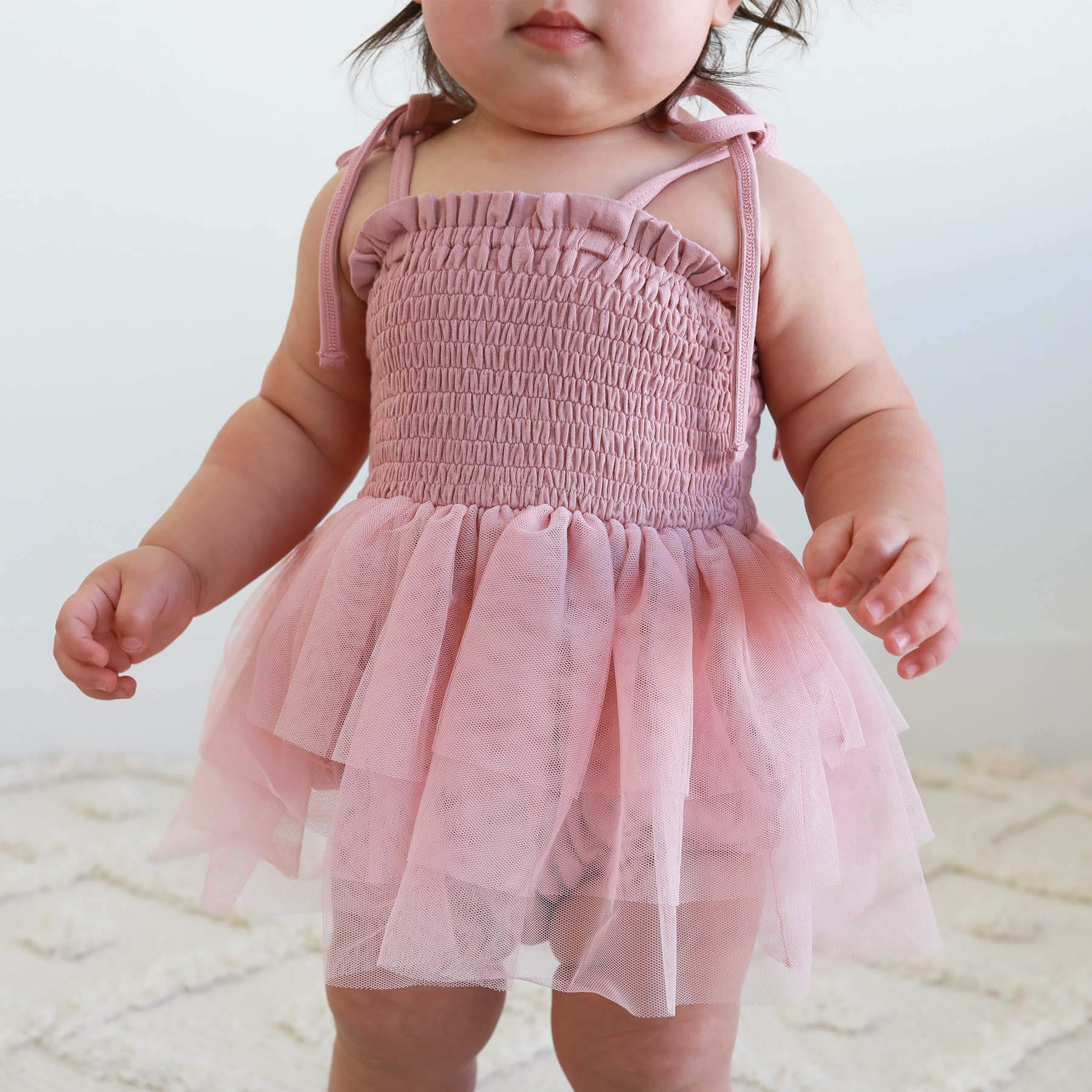  Smocked Tutu Bodysuit | Mauve、mySite、layawaytickets