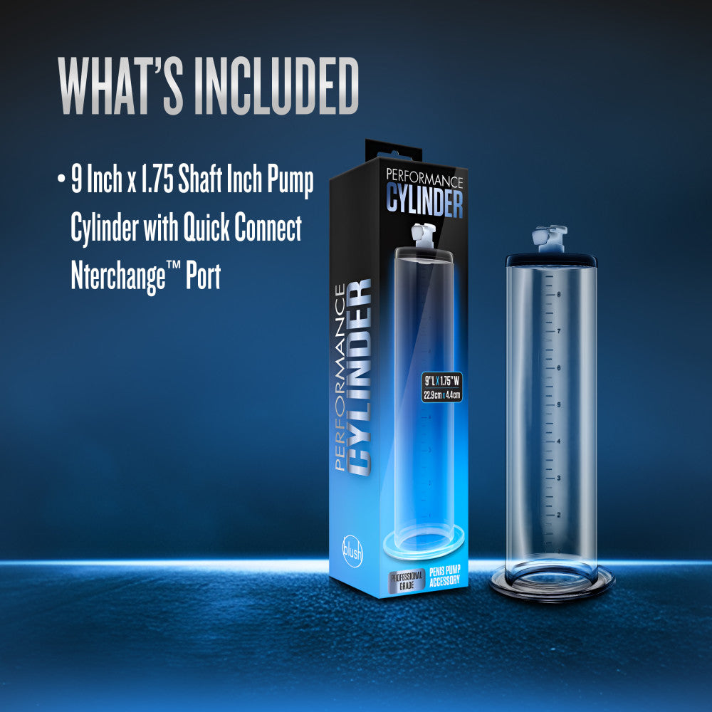 Performance By Blush® | - 9 Inch x 1.75 Inch Penis Pump Cylinder - Clear、mySite、bottomscart