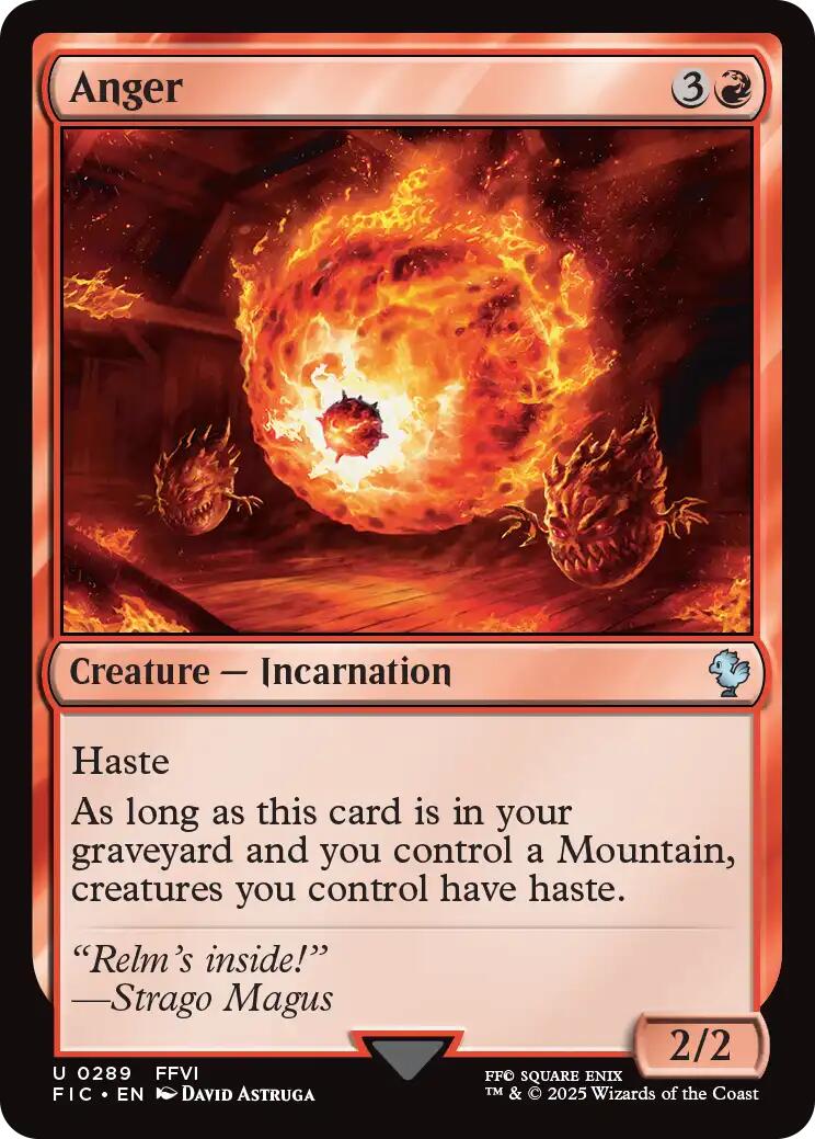 Anger (Surge Foil) FINAL FANTASY Commander、mySite、waistdrama