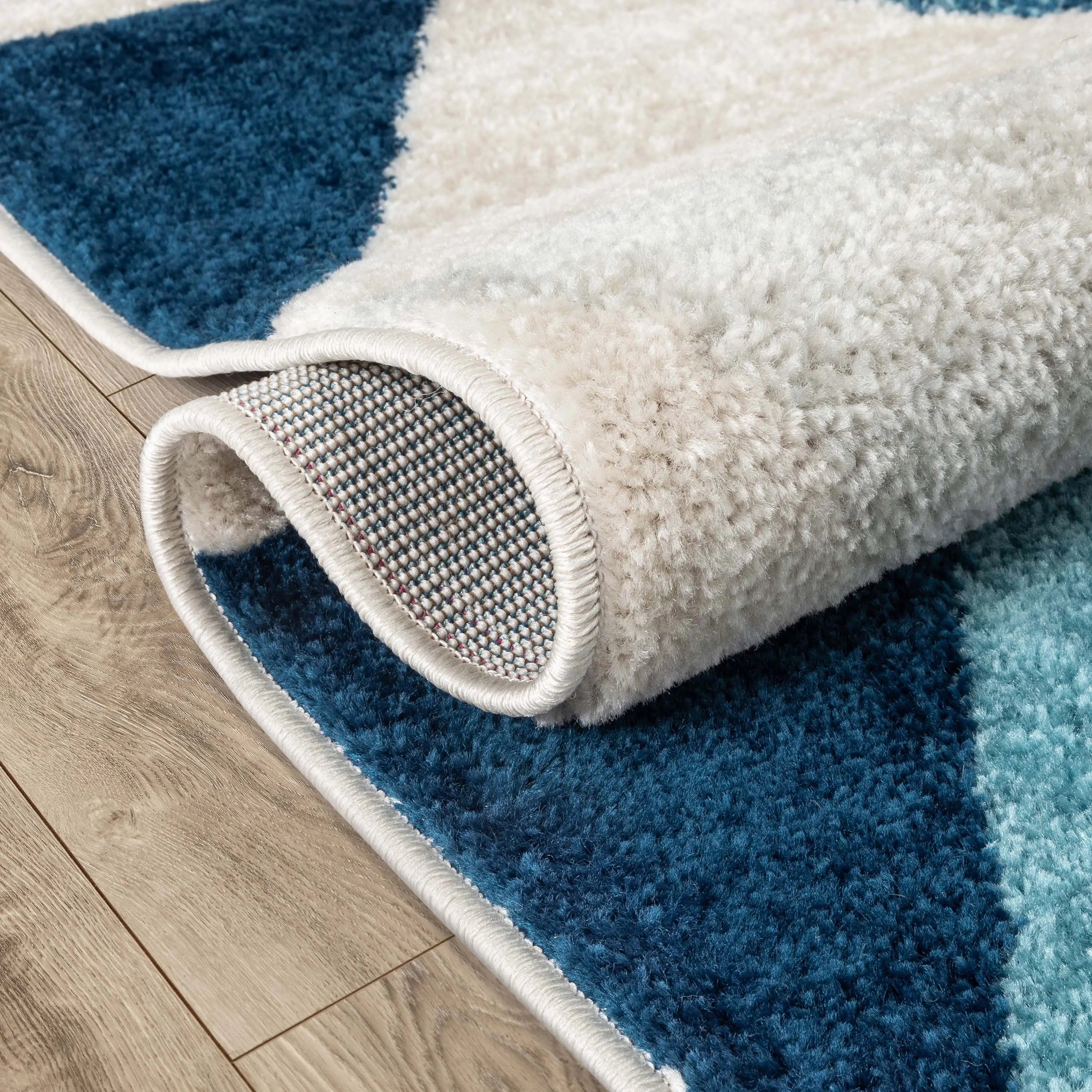 Alvin Blue Modern Geometric Rug、mySite、gigharbornorthrealestate