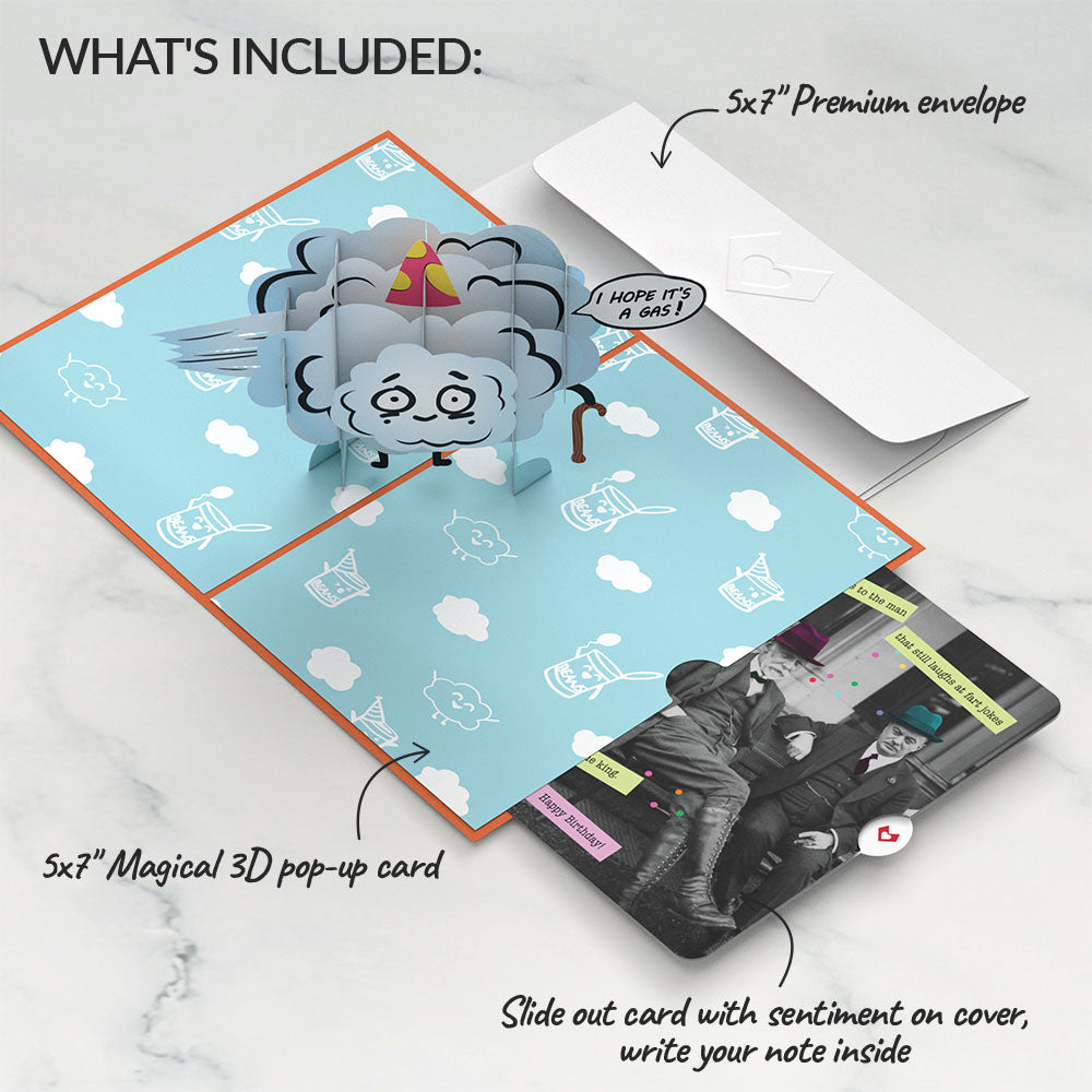 Happy Birthday to an Old Fart Pop-Up Card and Sentiment Set for Any Man、mySite、solidvoid