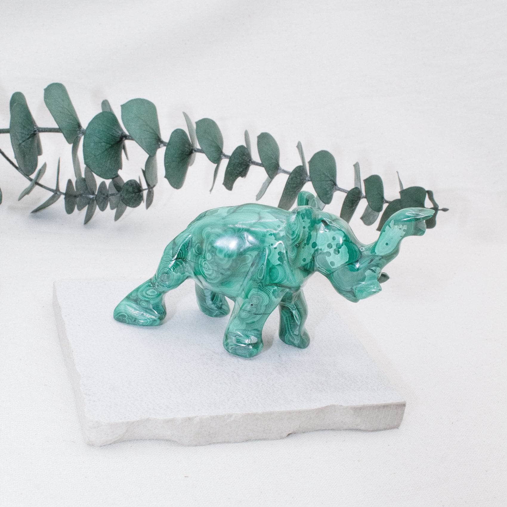 Genuine Malachite Elephants - Hand Carved - 1 of a Kind、mySite、hinf8tx79