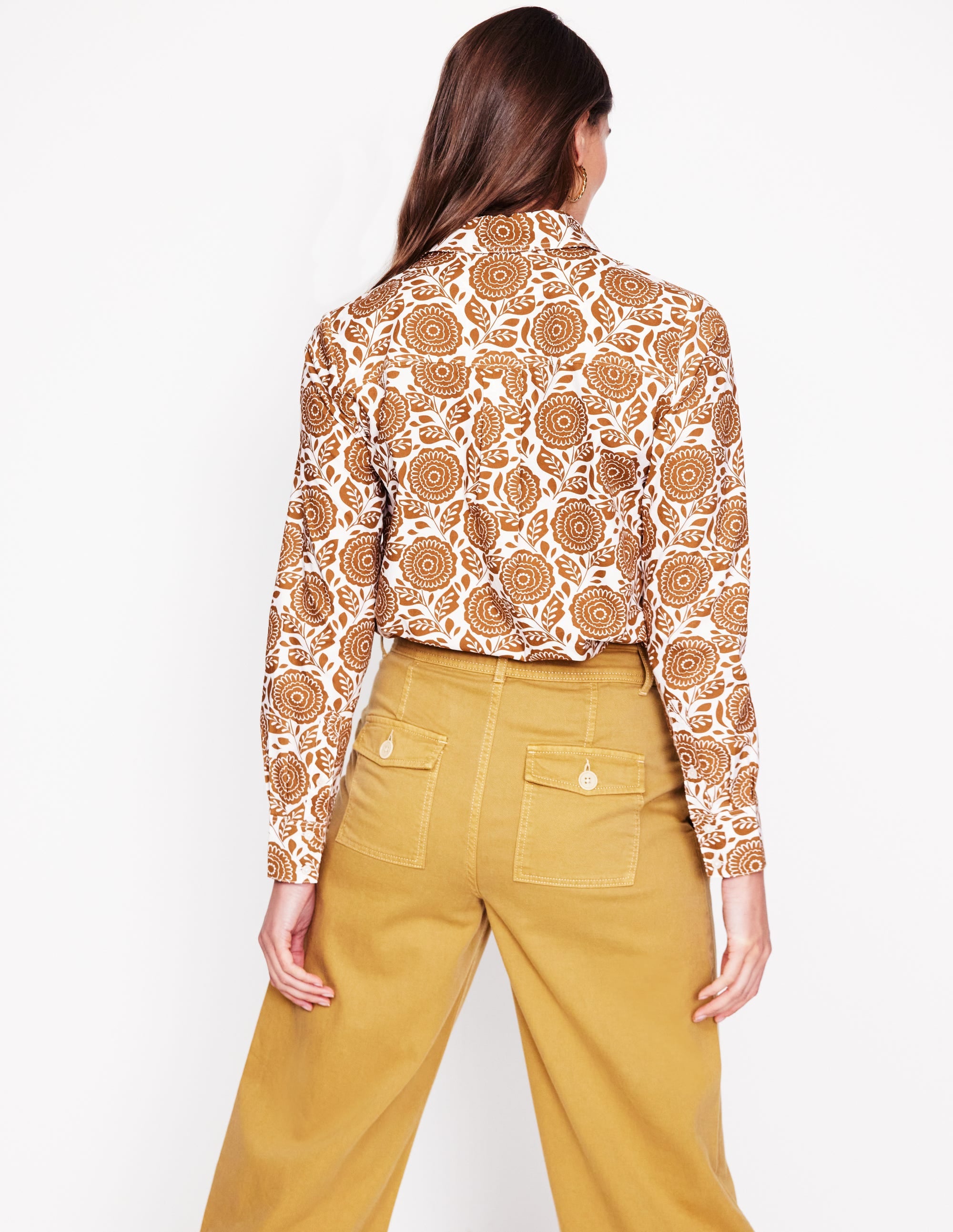  Sienna Cotton Shirt-Gingerbread, Dahlia Stamp、mySite、ashleygrahame