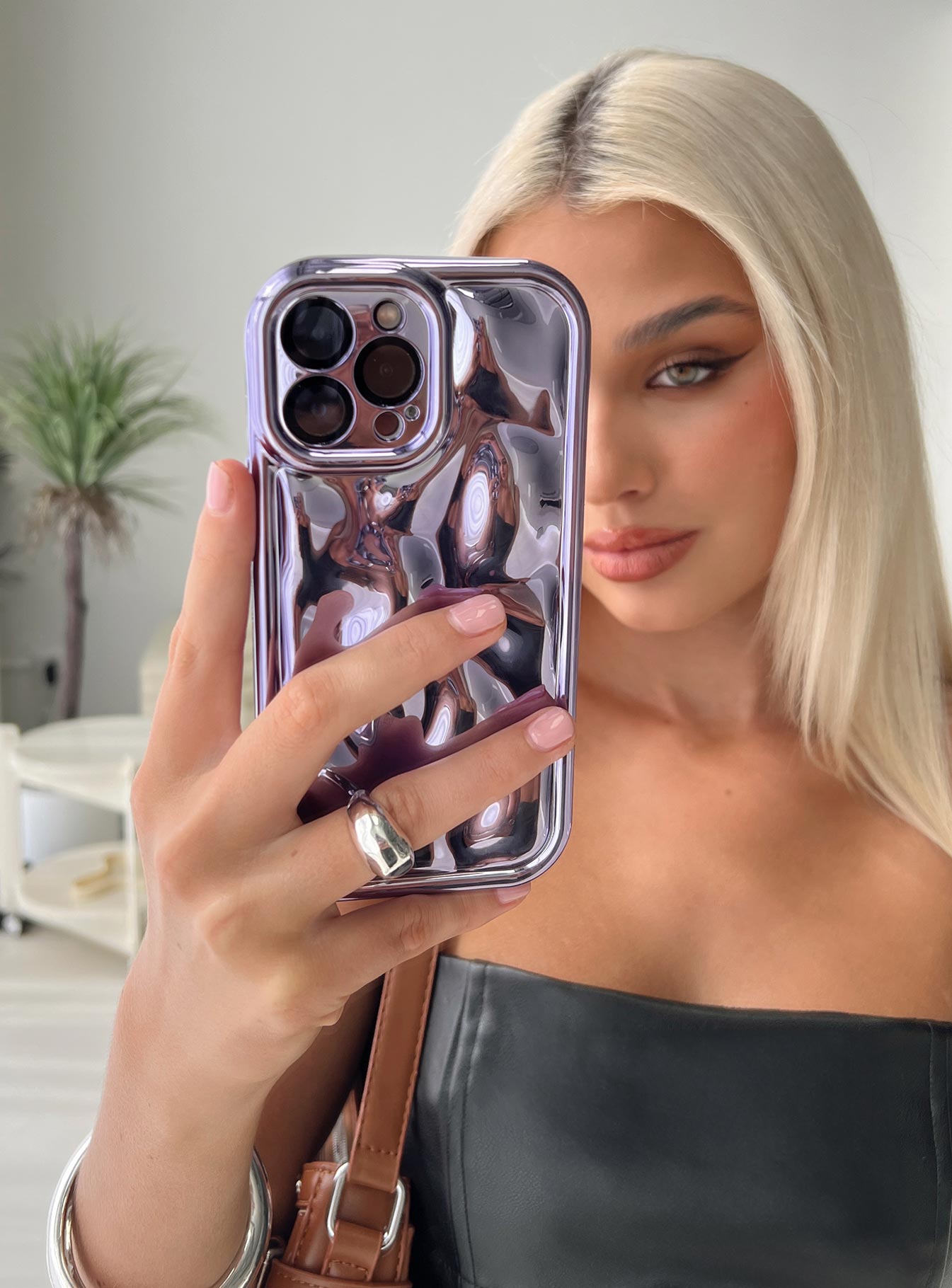 Dark Moon Iphone Case Purple、mySite、solidvoid