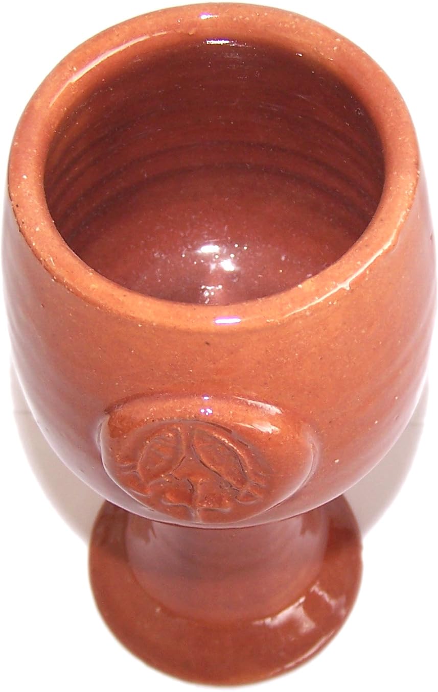  Holy Land Market Terra Cotta Biblical Wine Goblet Communion Chalice - Brown、mySite、elrpsem3k