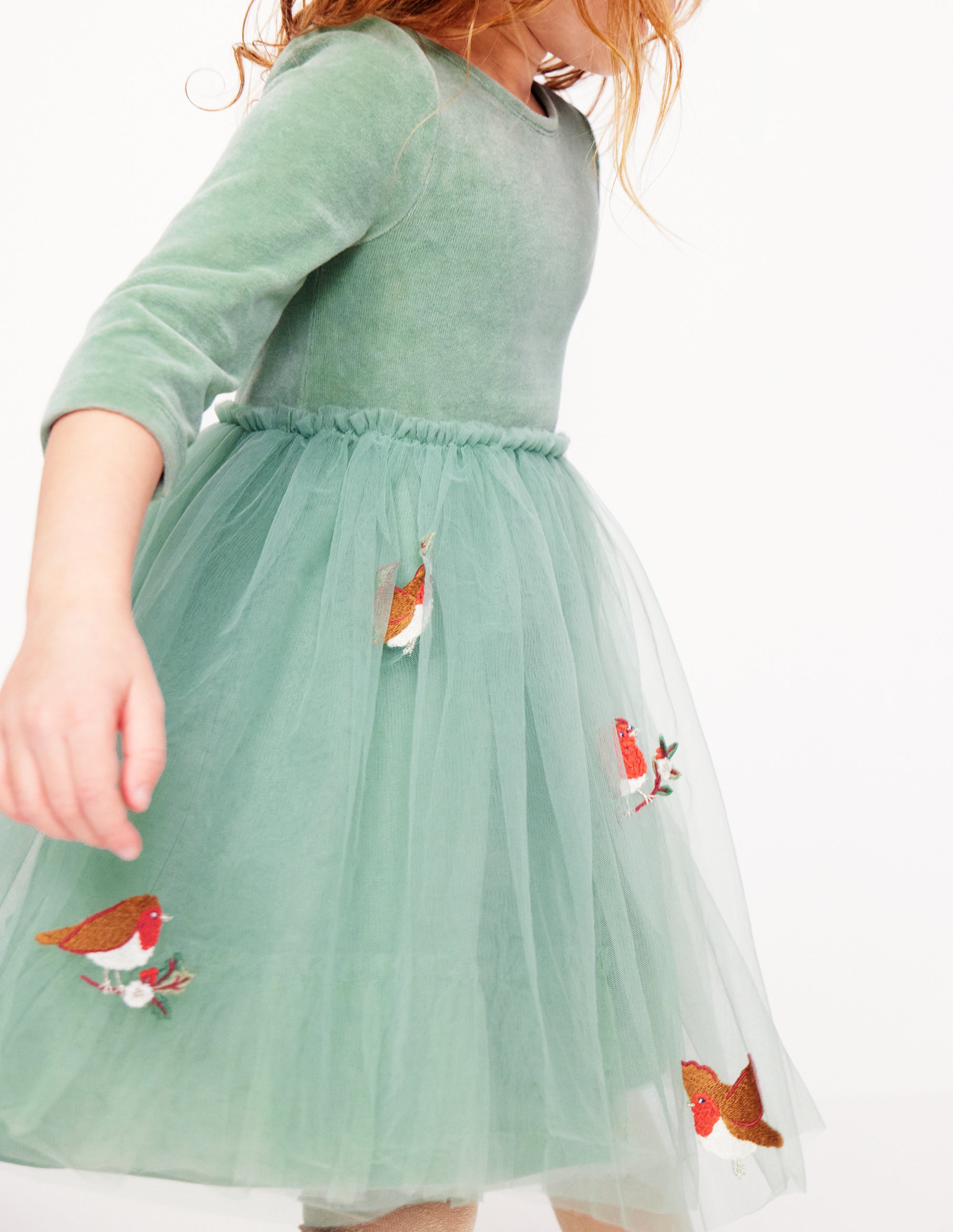  Velvet Tulle Appliqué Dress-Eucalyptus Robins、mySite、ashleygrahame
